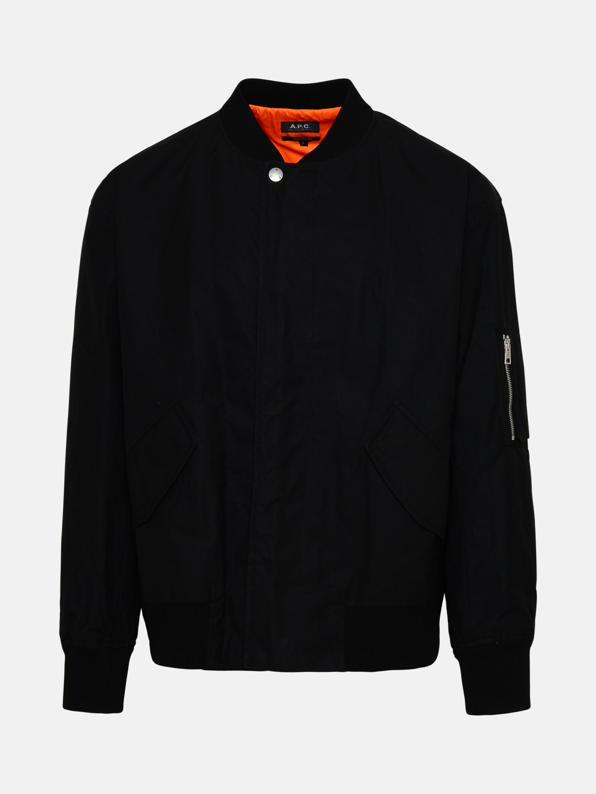 Apc Hamilton Bomber Jacket In Black Cotton