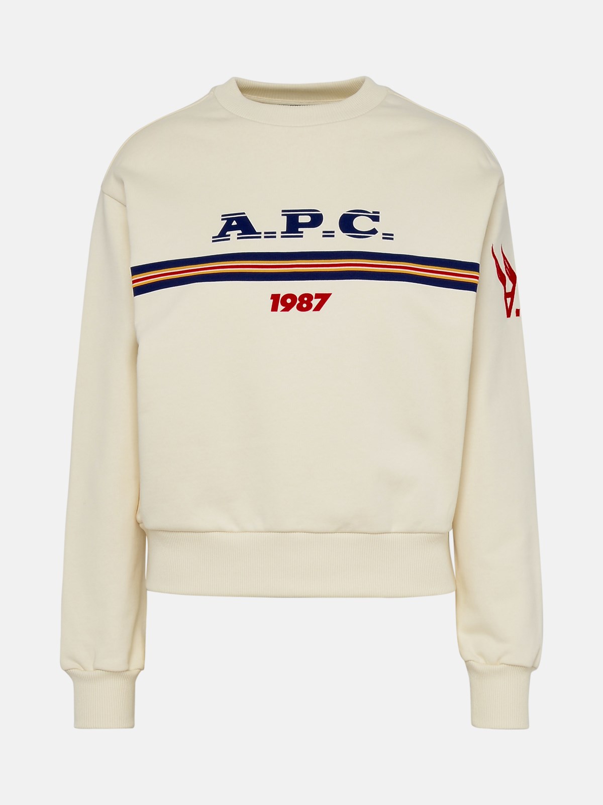Apc Beige Cotton Maxine Sweatshirt In Cream