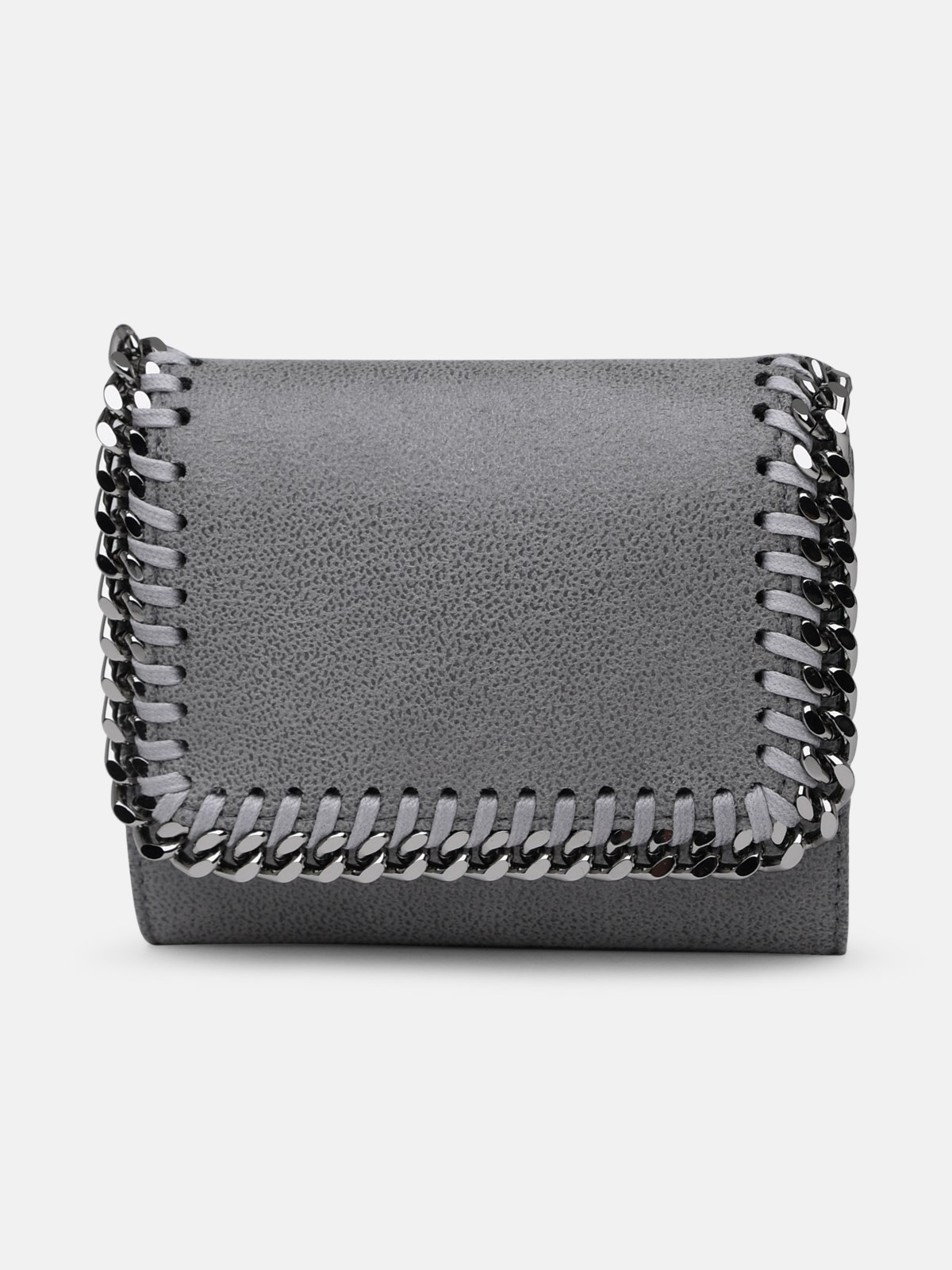 Stella Mccartney Recycled Polyester Small Wallet In Grey
