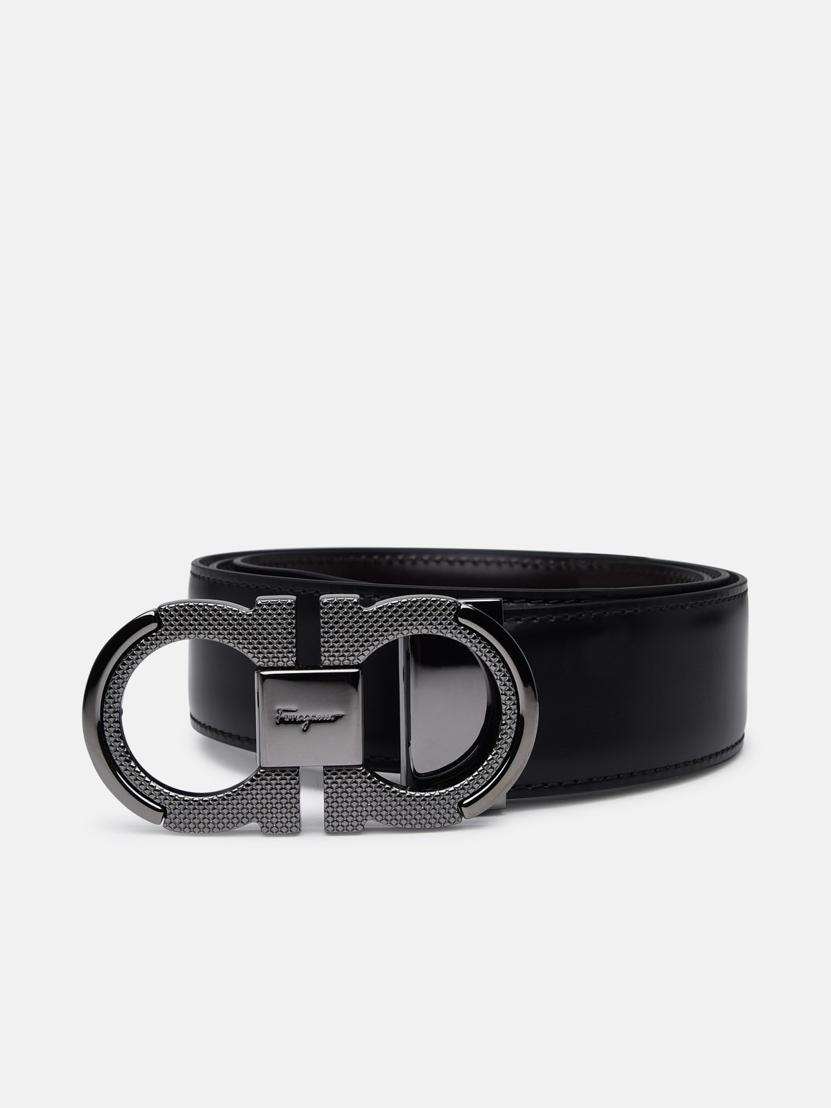 Ferragamo Black Leather Belt