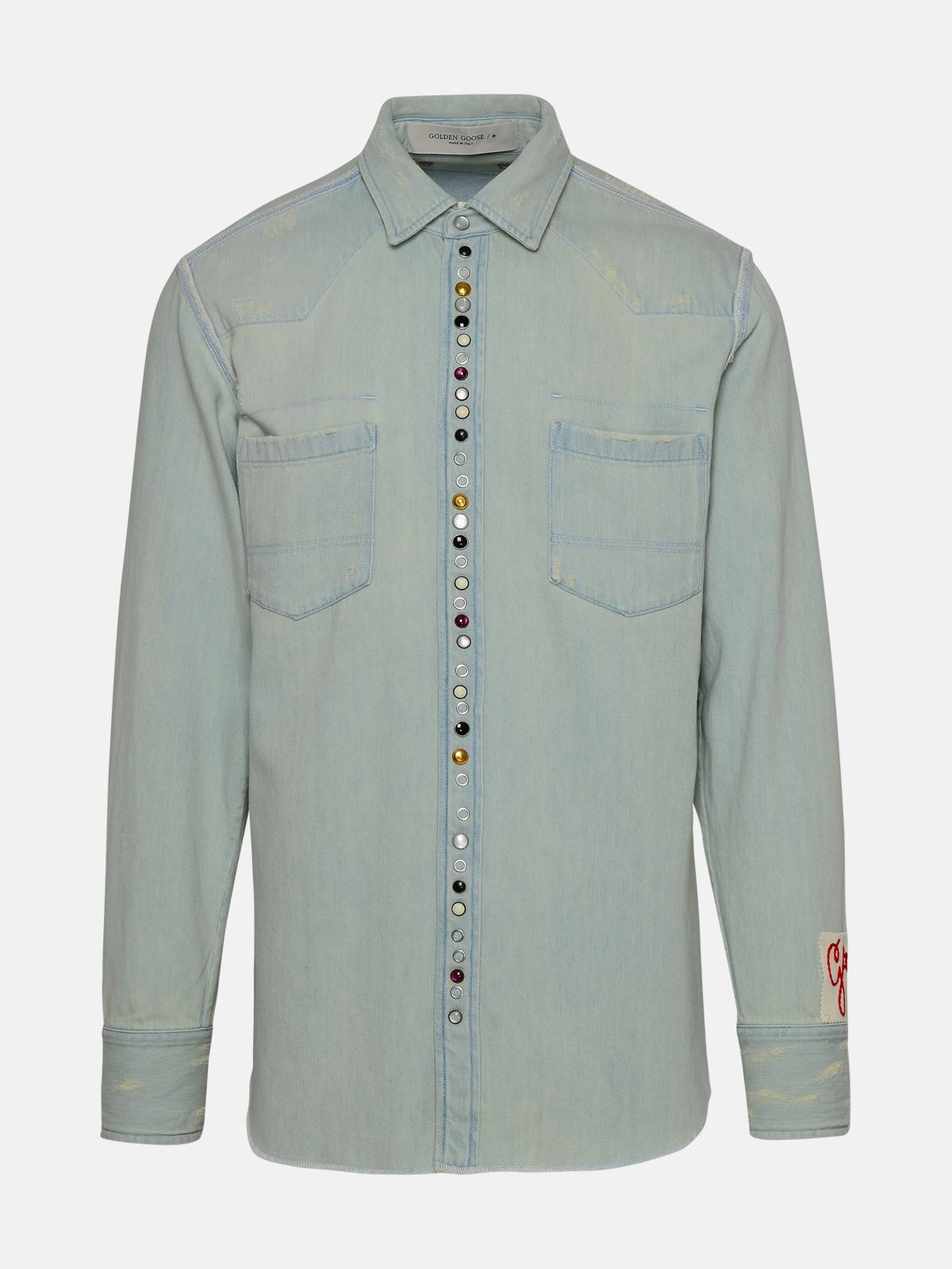 GOLDEN GOOSE Light Blue Denim Shirt　GOLDEN GOOSE ライトブルー デニムシャツ GOLDEN