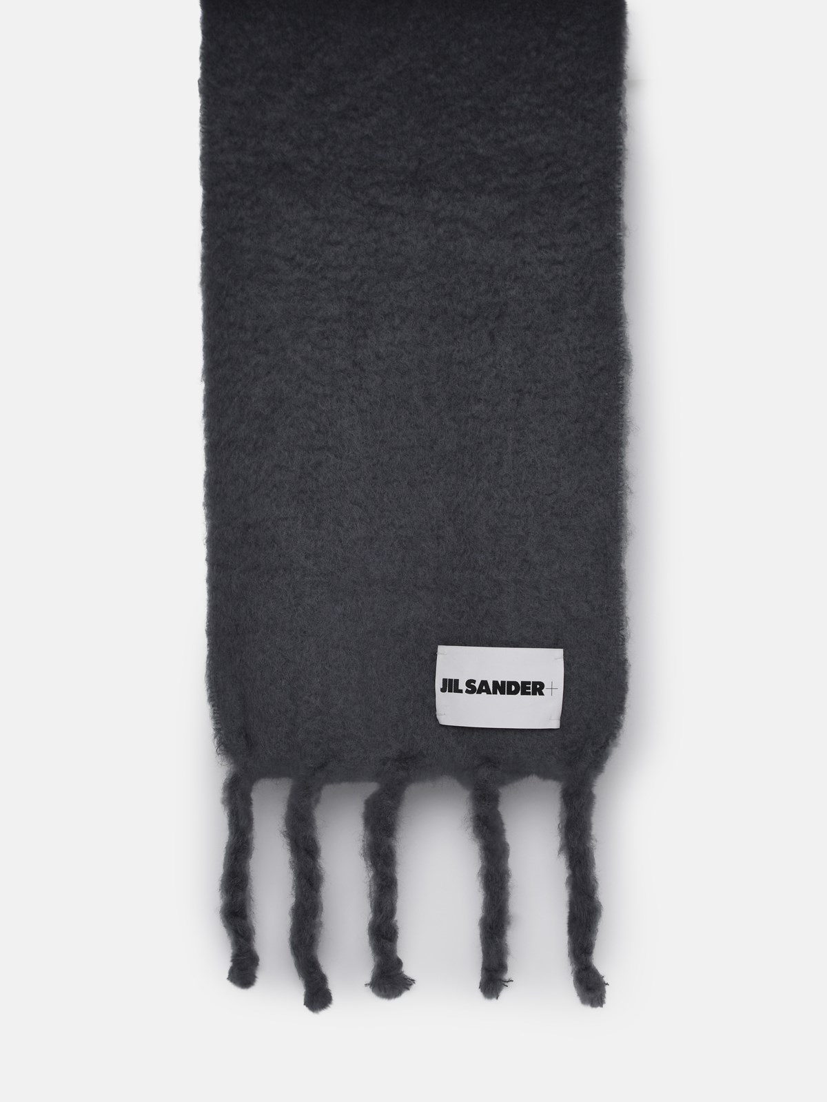 Jil Sander Sciarpa Logo In Grey