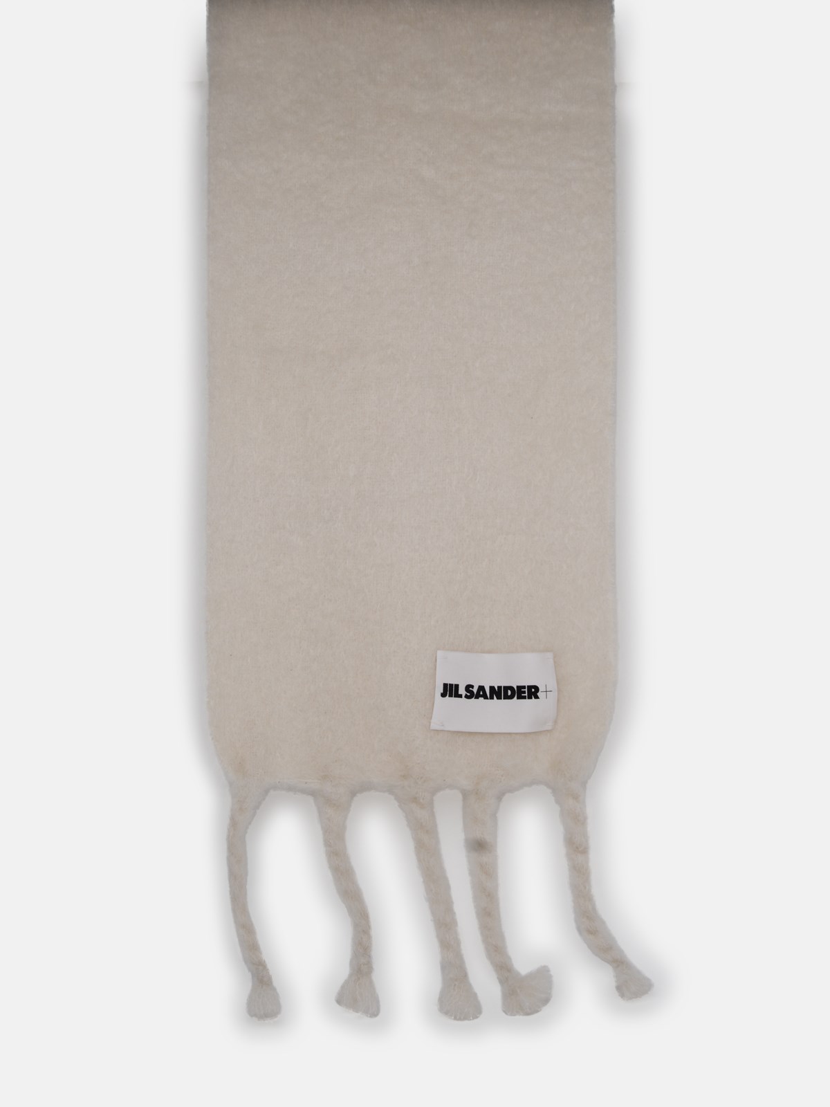 Jil Sander Sciarpa Logo In White