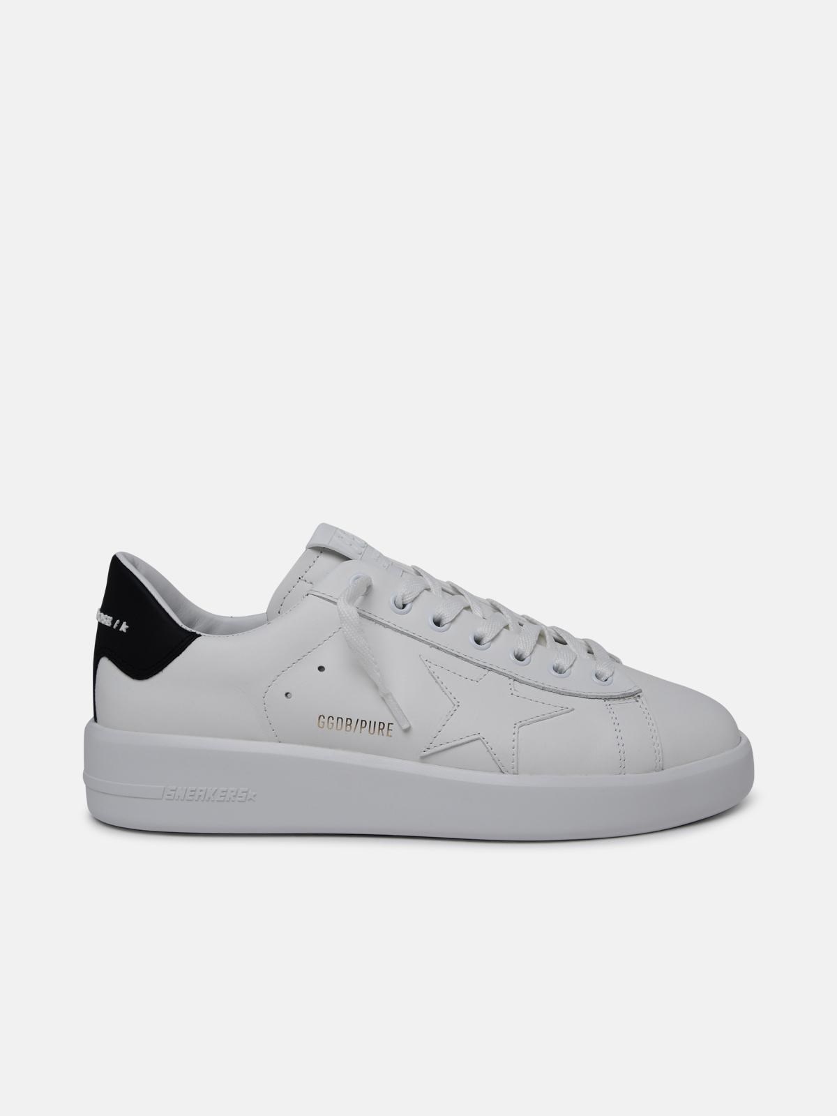 GOLDEN GOOSE Purestar Sneakers In White Calf Leather　GOLDEN GOOSE ピュアスター スニーカー ホワイト カーフレザー GOLDEN