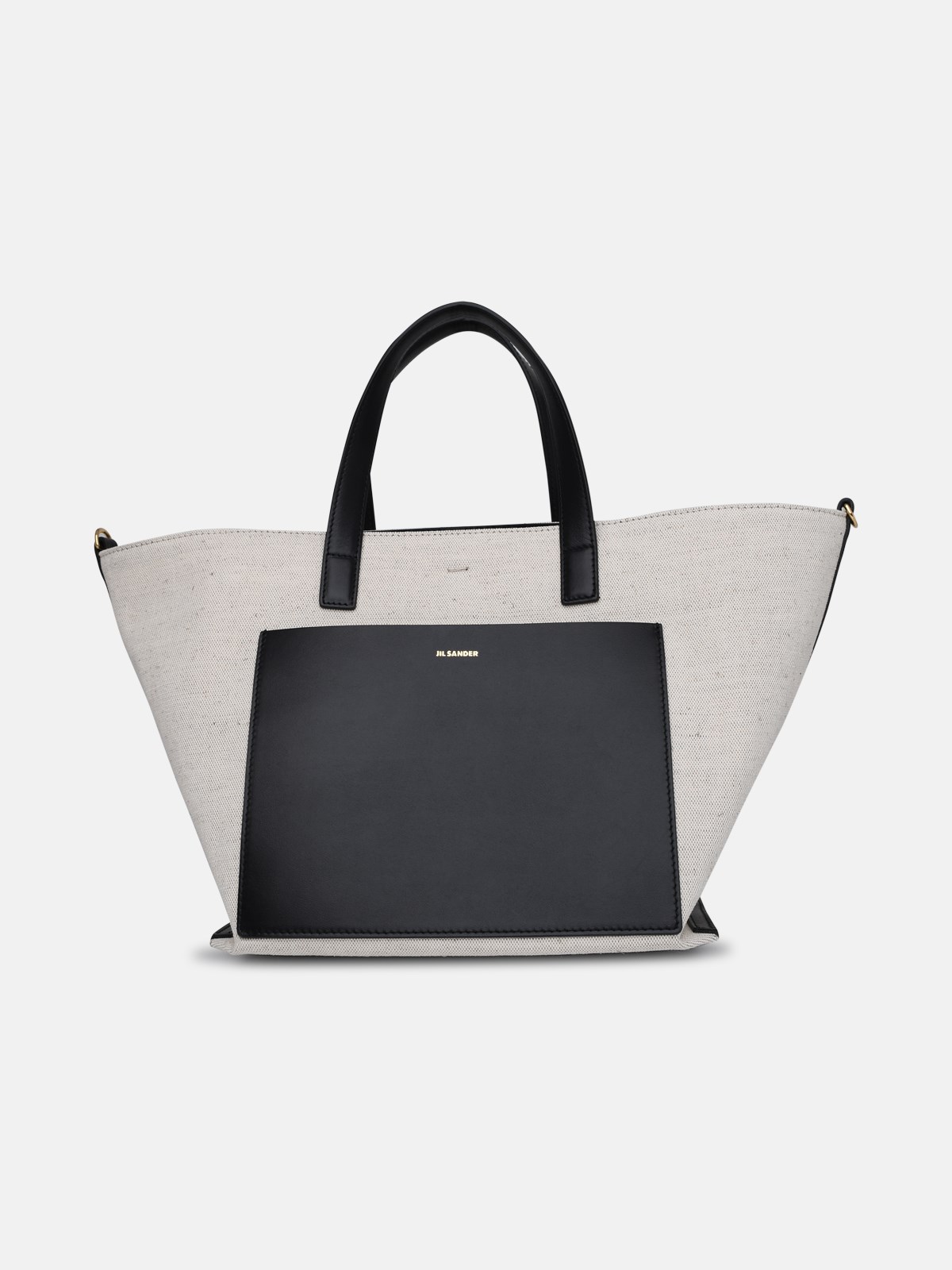 Jil Sander Ivory Cotton Wander Square Bag In White