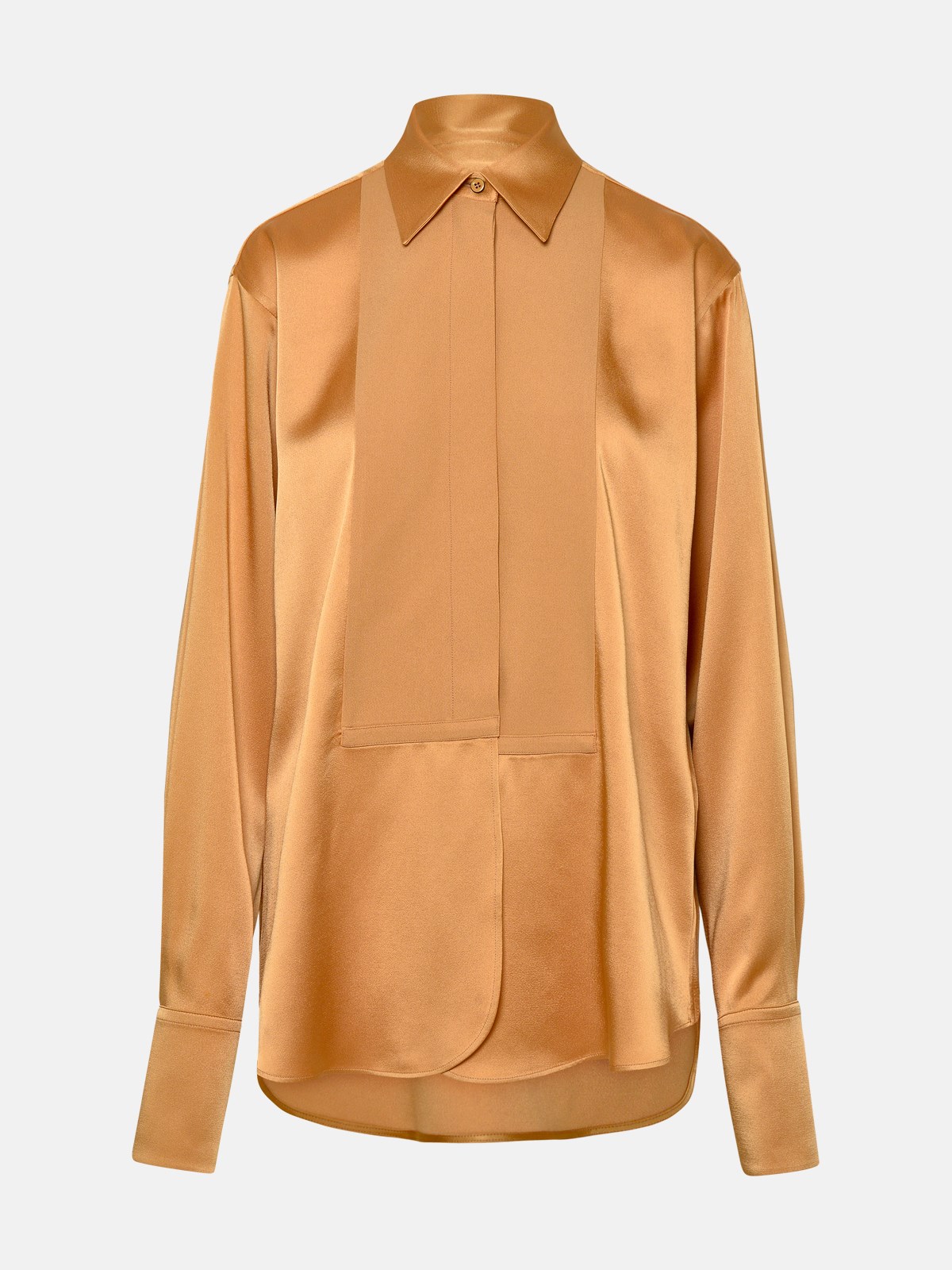 Shop Jil Sander Honey Acetate Blend Shirt In Beige
