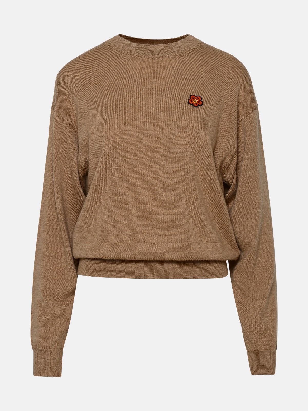 Kenzo Beige Wool Sweater In Brown