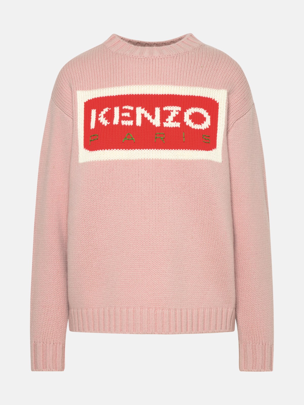 Kenzo Rose Wool Sweater In Pink