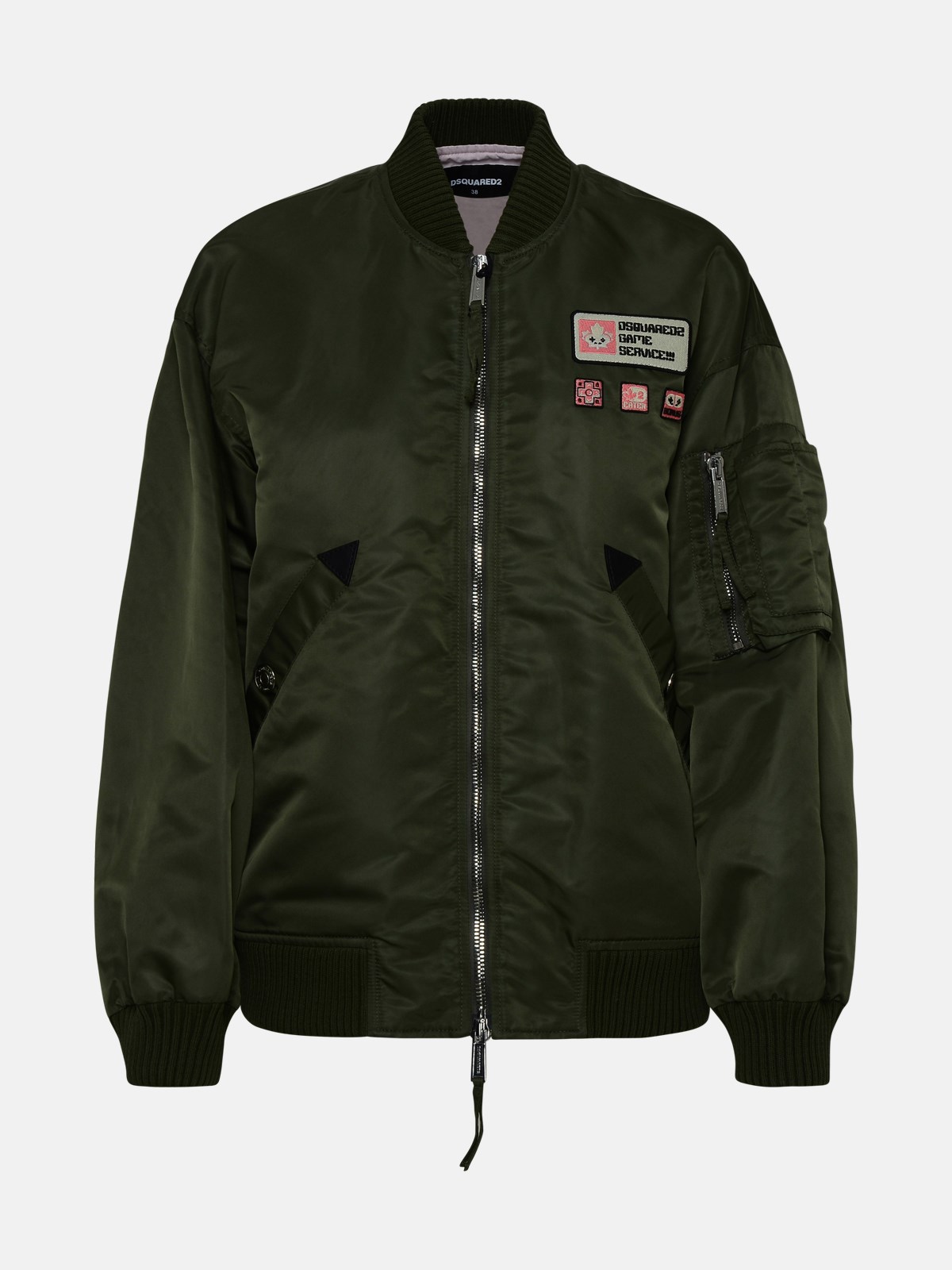 Dsquared2 Bomber Patch Logo In Green