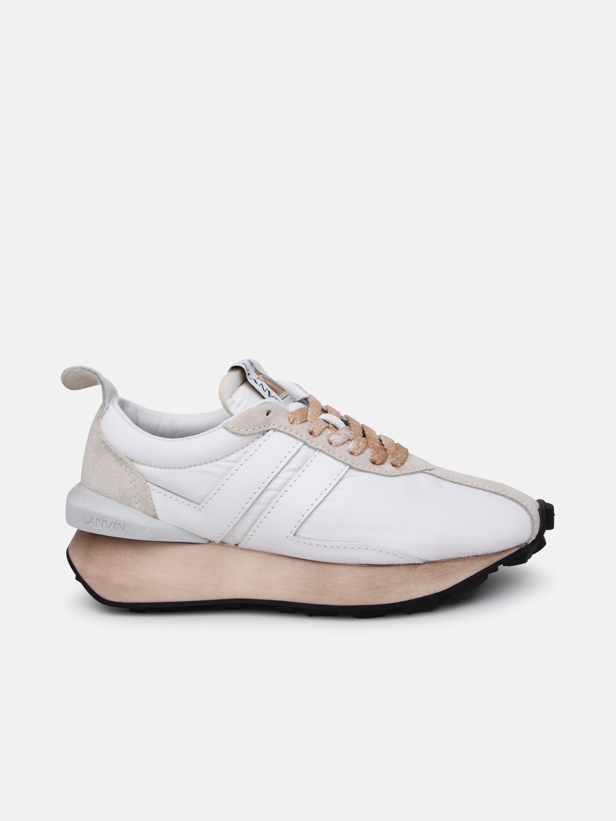 Lanvin Calf Leather Blend Sneakers In White