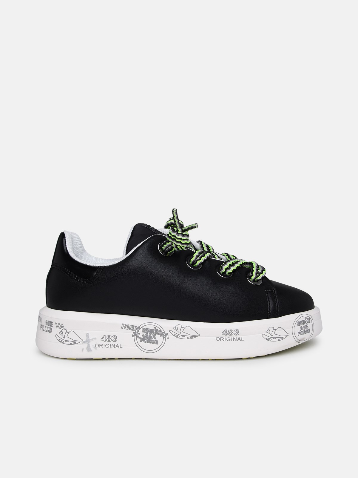 Premiata Black Leather Sneakers