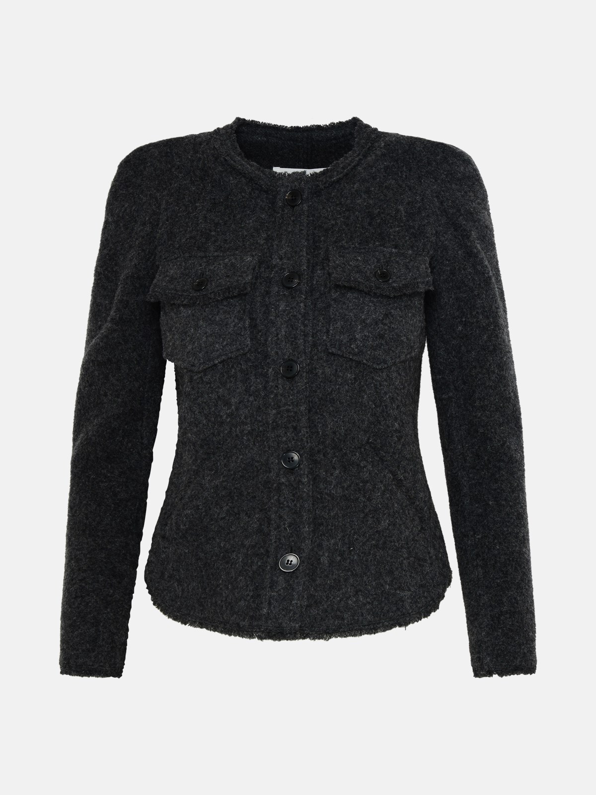 Marant Etoile 'nelly' Anthracite Wool Blend Jacket In Grey