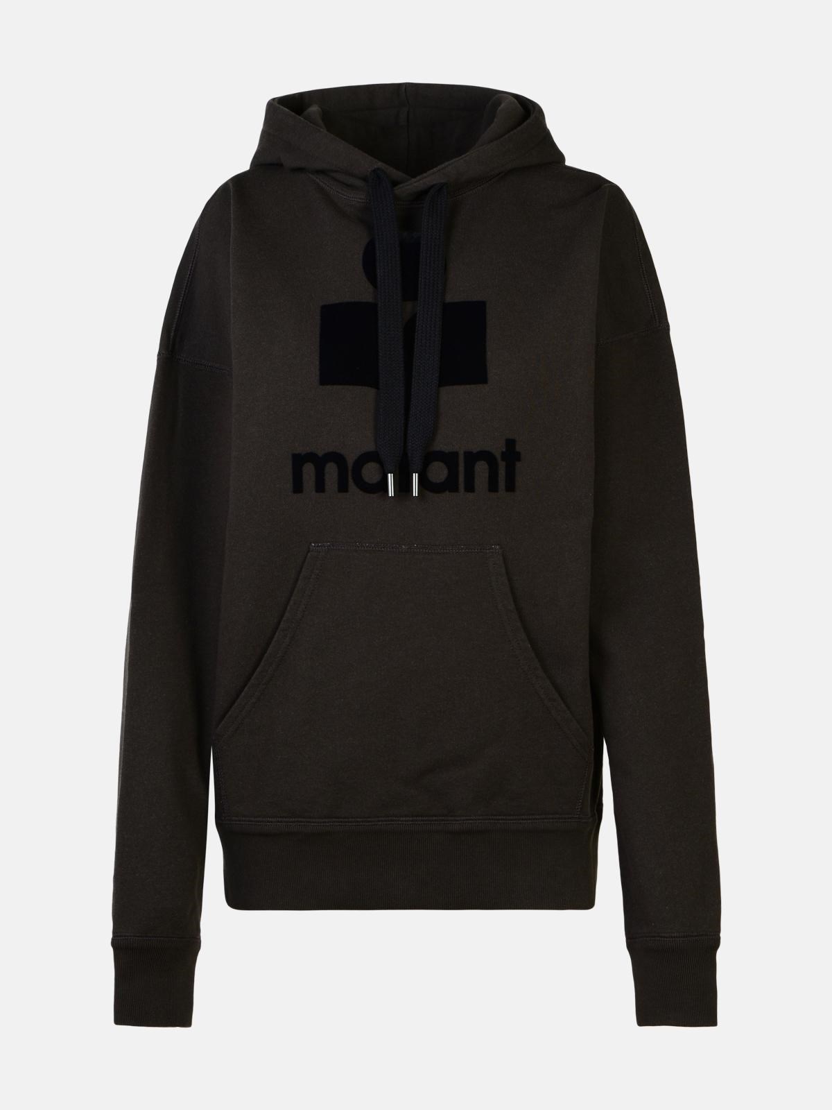 ISABEL MARANT ÉTOILE 'MANSEL' BLACK COTTON BLEND SWEATSHIRT