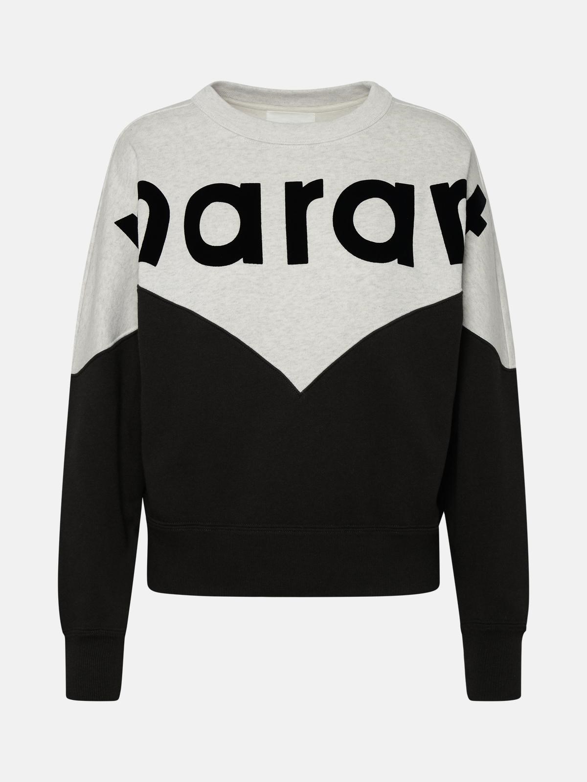 Isabel Marant Étoile Two-color Cotton Blend Houston Sweatshirt In Black