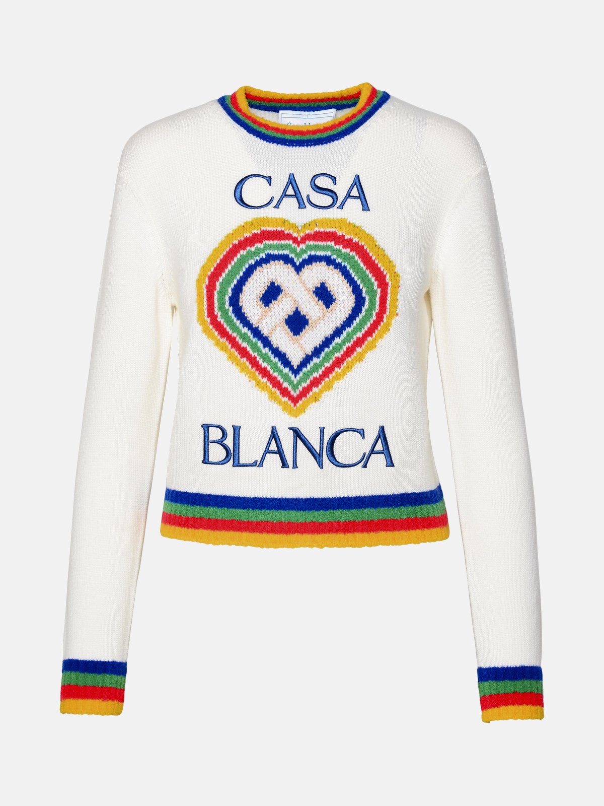 Casablanca Kids' White Virgin Wool Blend Sweater