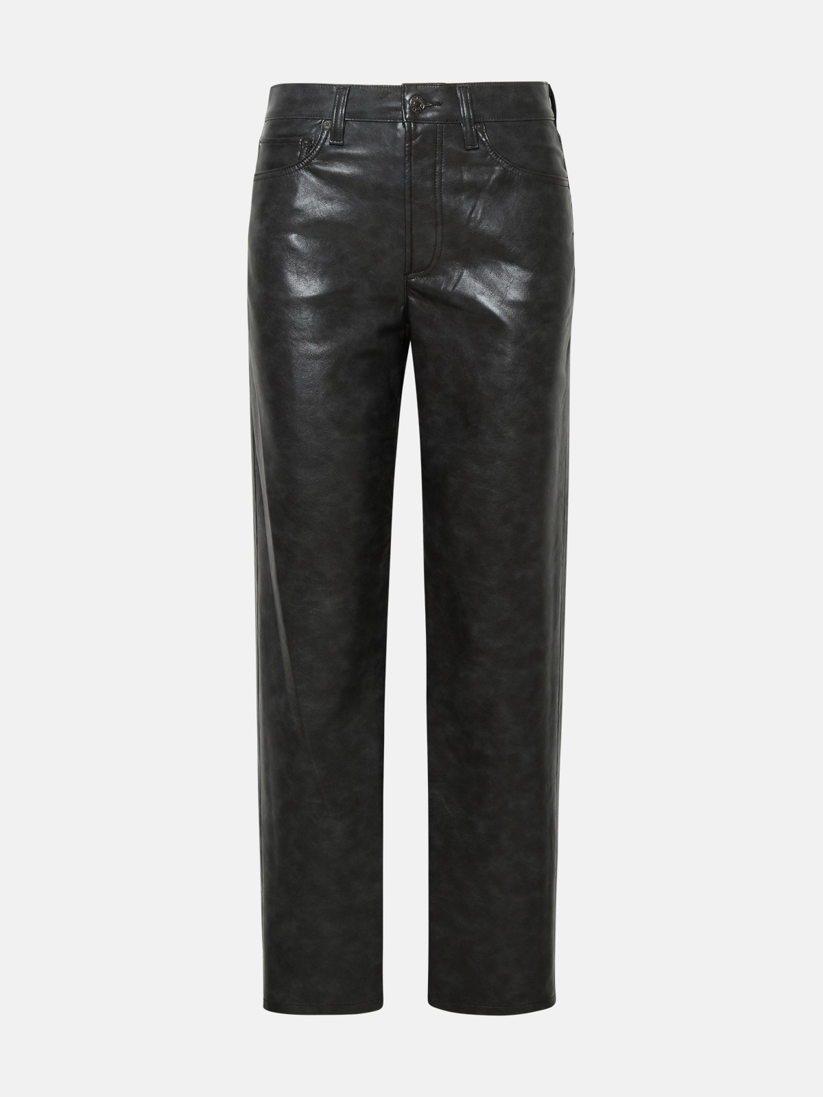 Agolde 'sloane' Grey Recycled Leather Pants