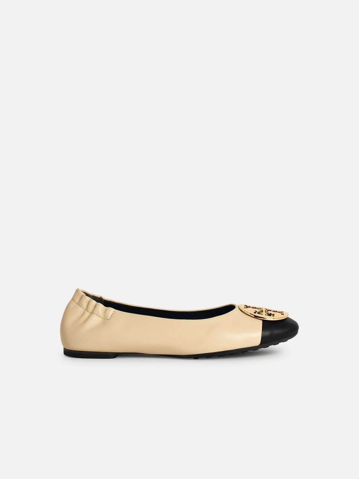 Tory Burch Ballerina Claire In Beige