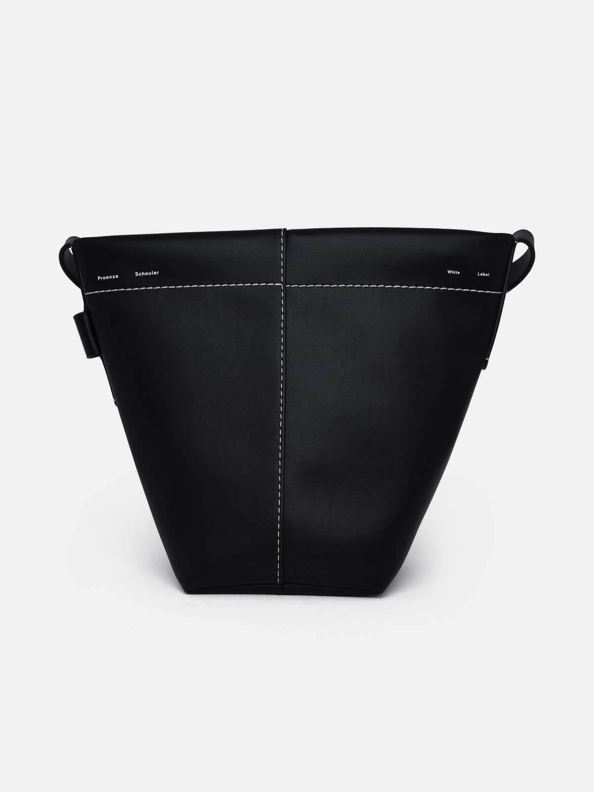 Proenza Schouler White Label Mini Barrow Bag In Black Leather