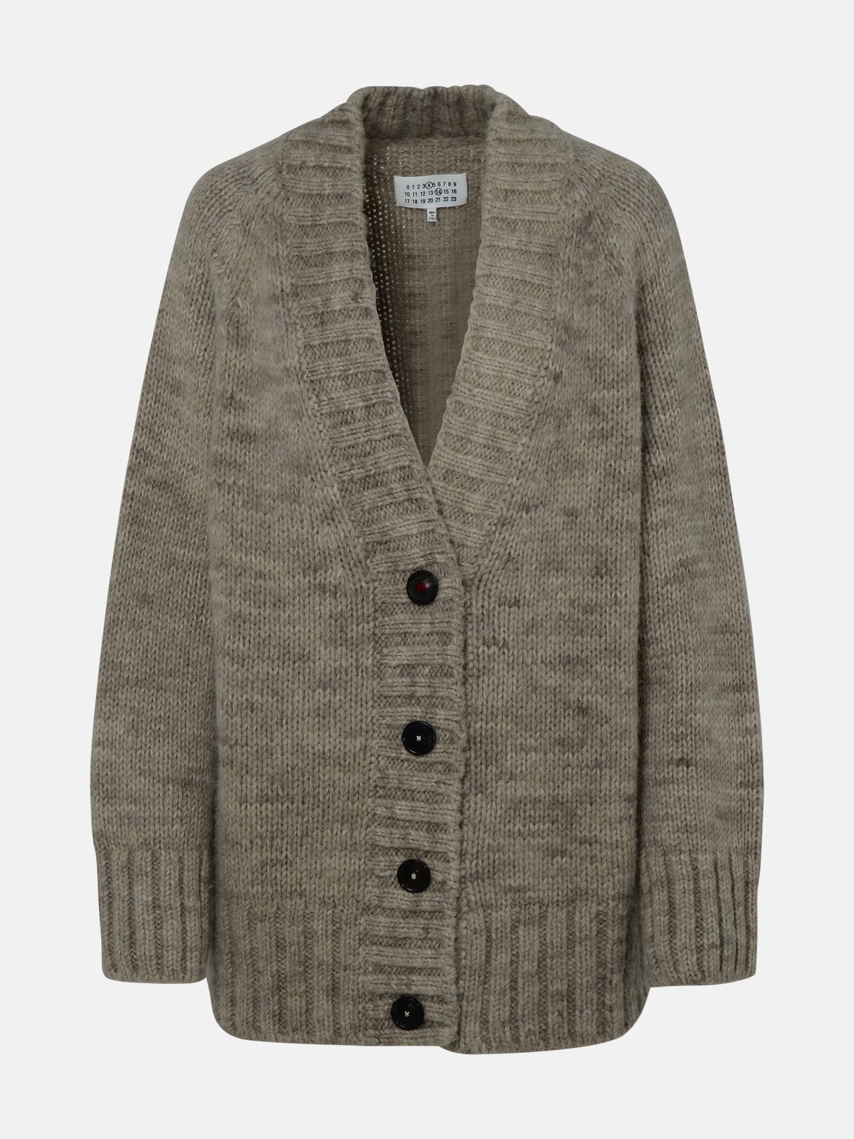 MAISON MARGIELA BEIGE ALPACA BLEND CARDIGAN