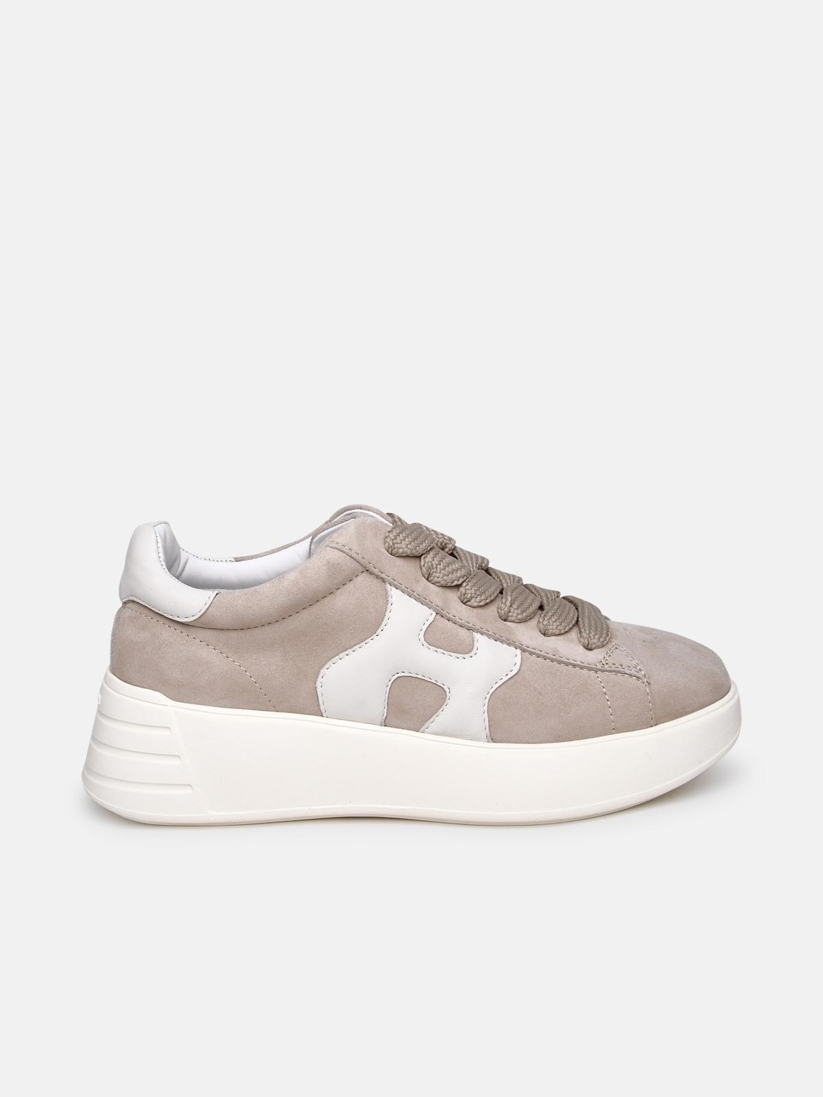 HOGAN Beige Rebel Suede Sneakers