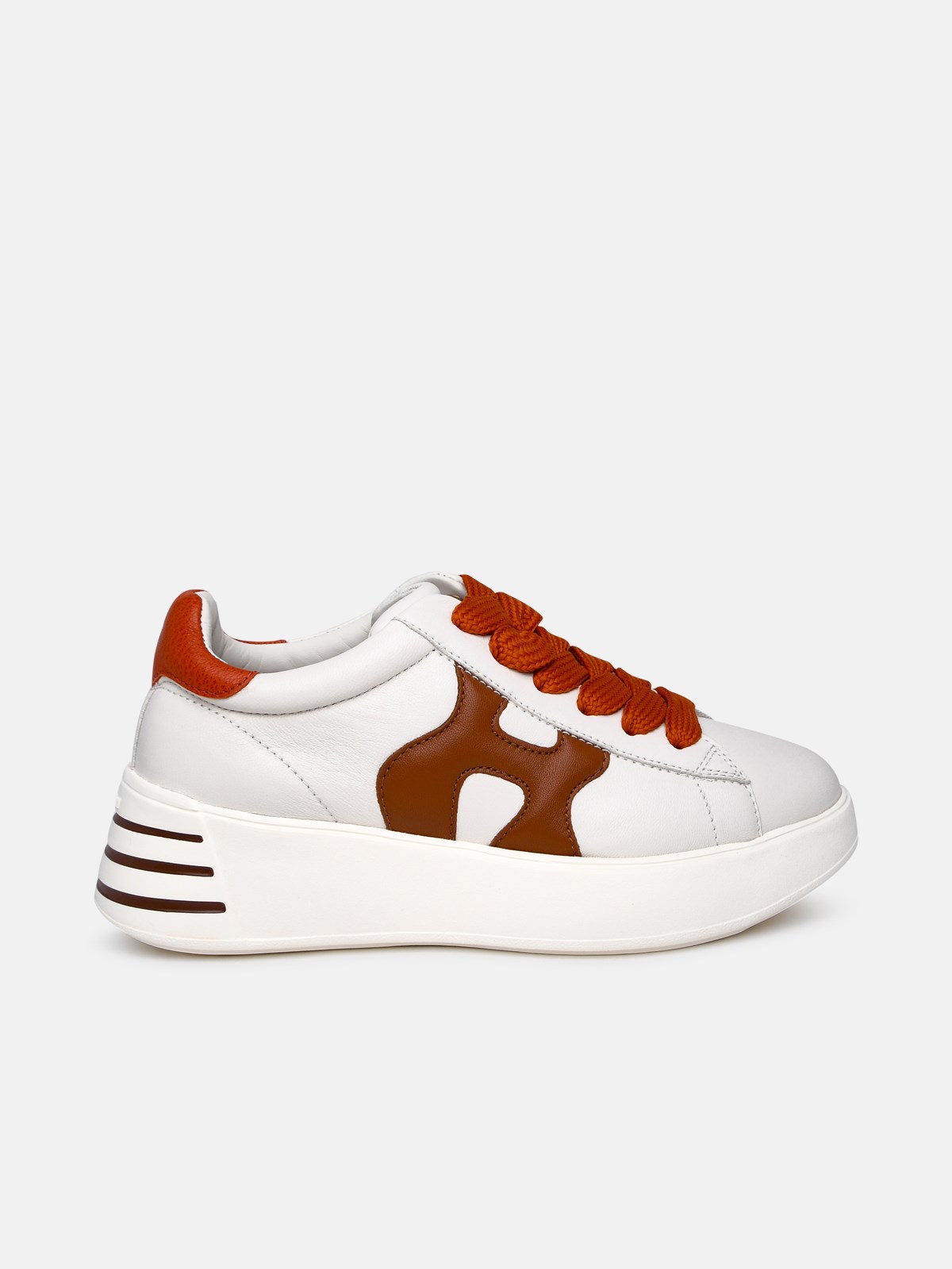 Hogan Sneaker Rebel Tal.arancio In Ivory