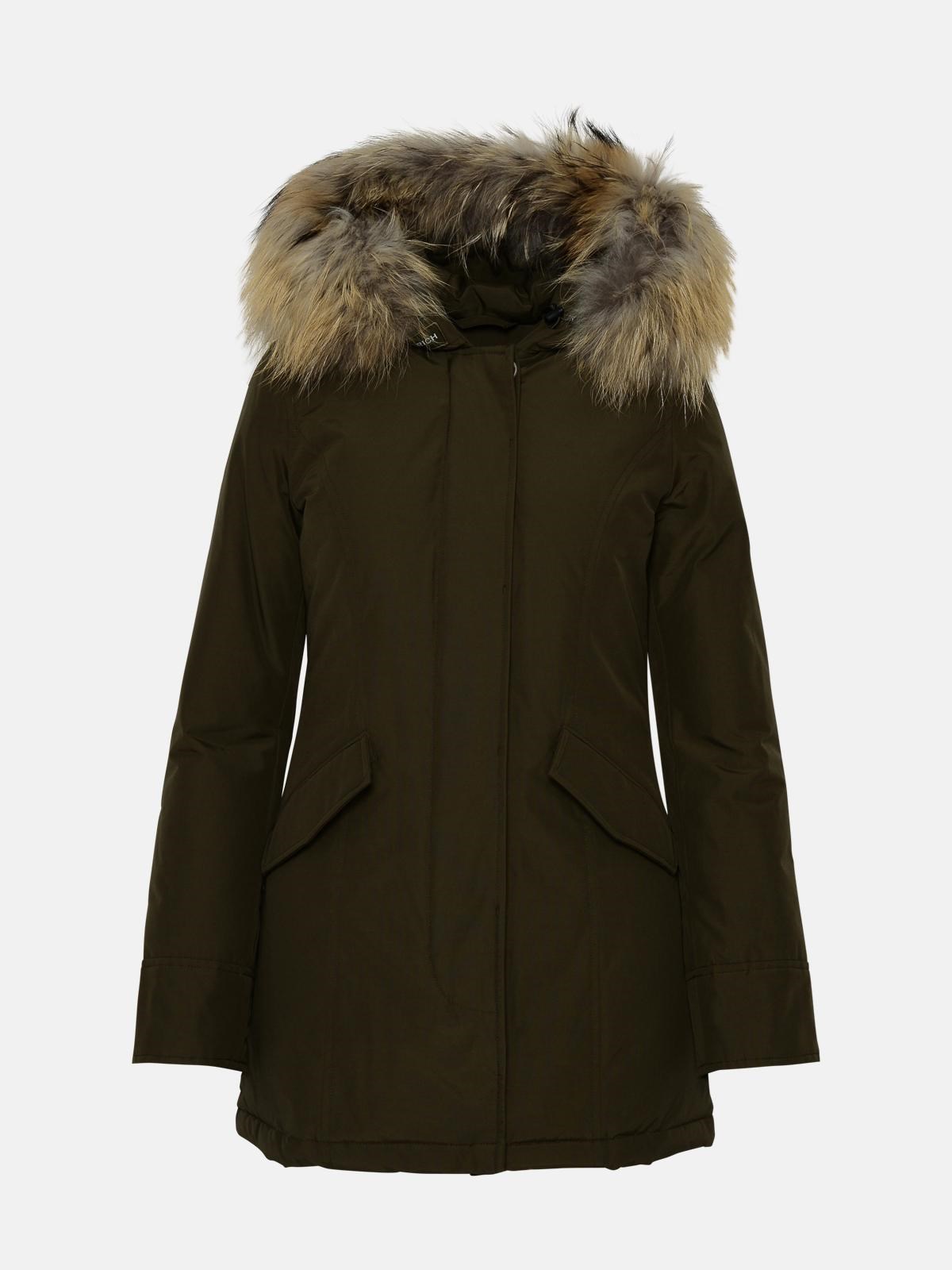 Woolrich Parka Arctic Raccoon In Green