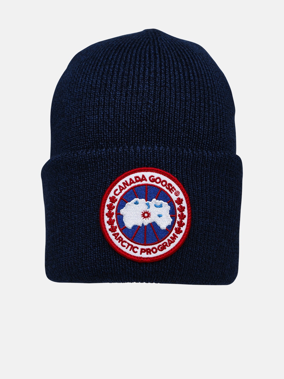 Canada Goose Artic Disc Blue Wool Beanie In Navy