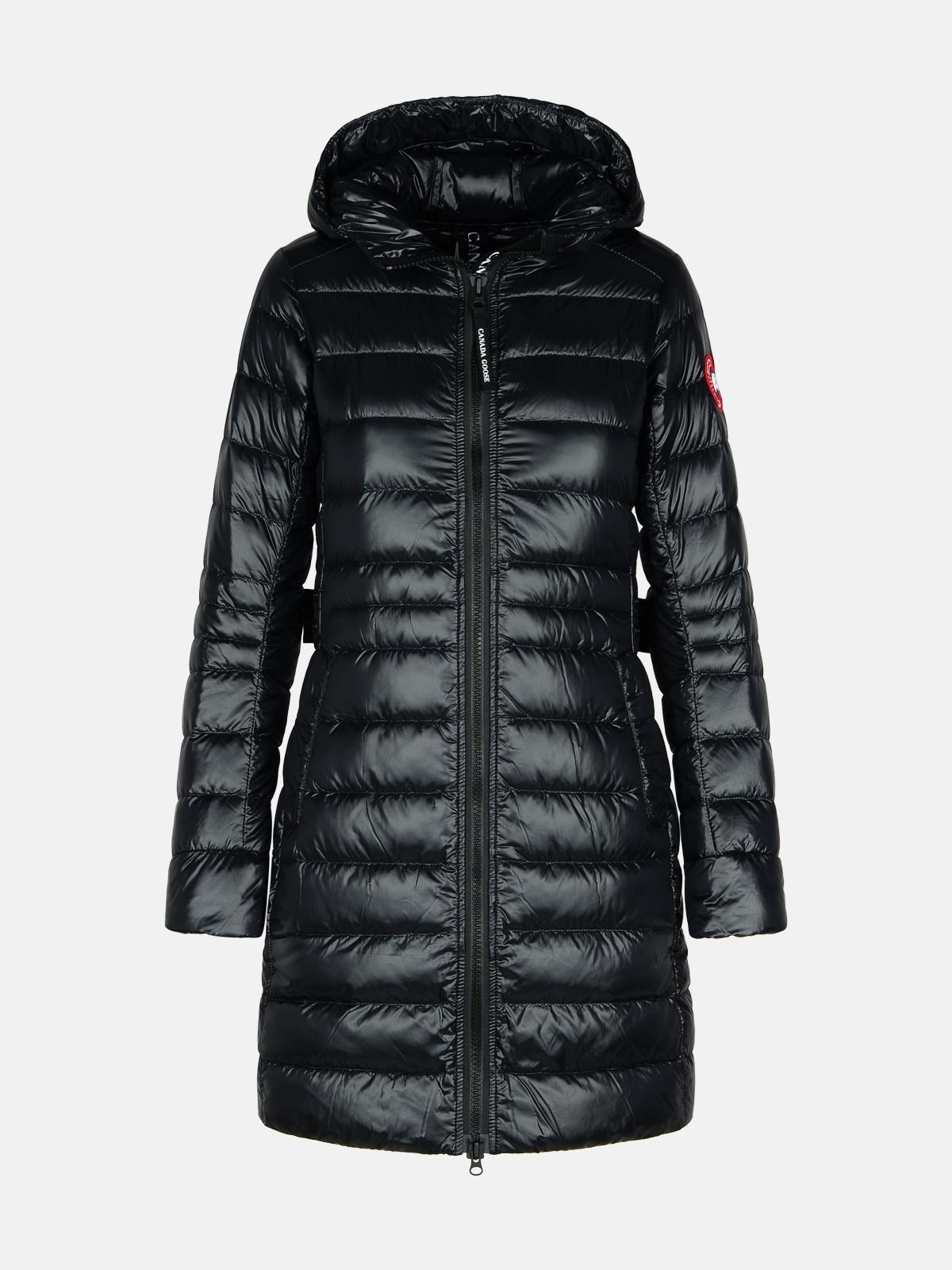 Shop Canada Goose Black Nylon Long Cypress Jacket