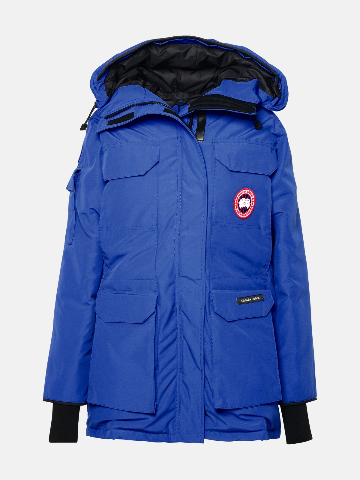 Canada Goose Kids Blue Pbi Expedition Down Jacket In Blue