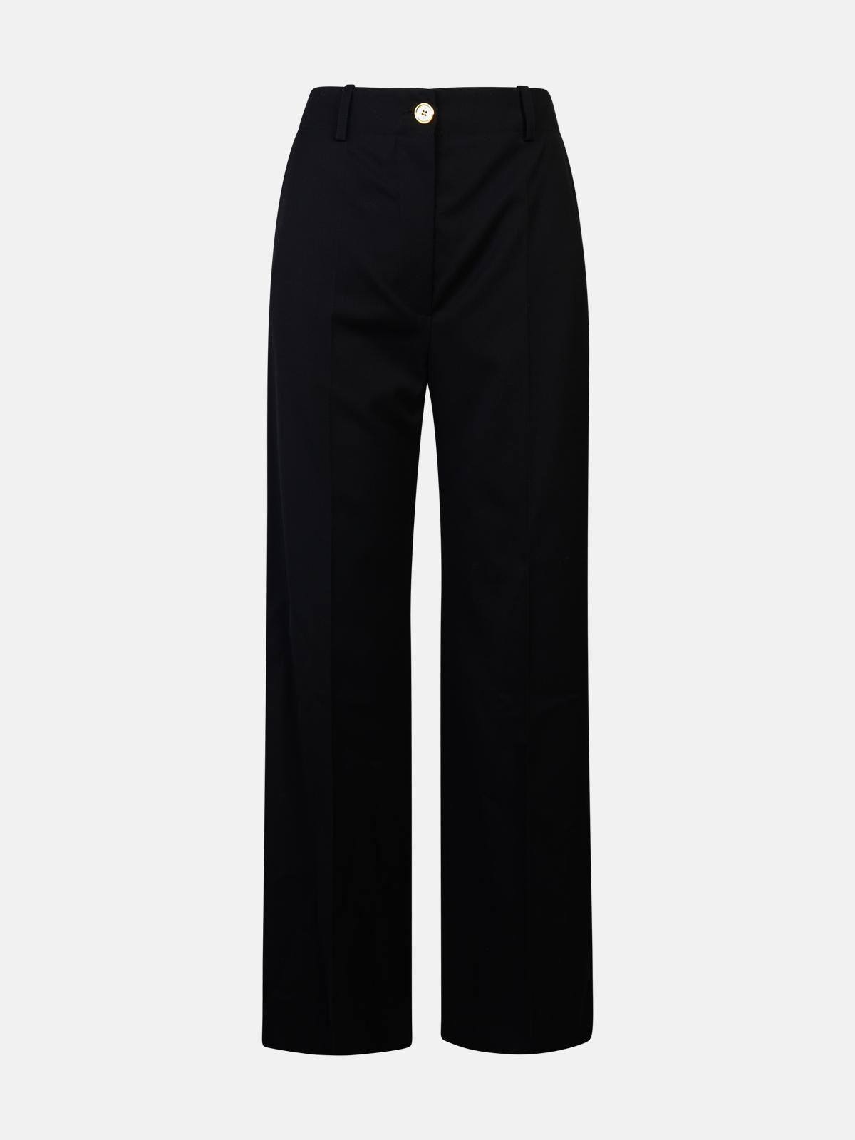 PATOU Black Virgin Wool Pants　PATOU ブラック バージン ウール パンツ PATOU