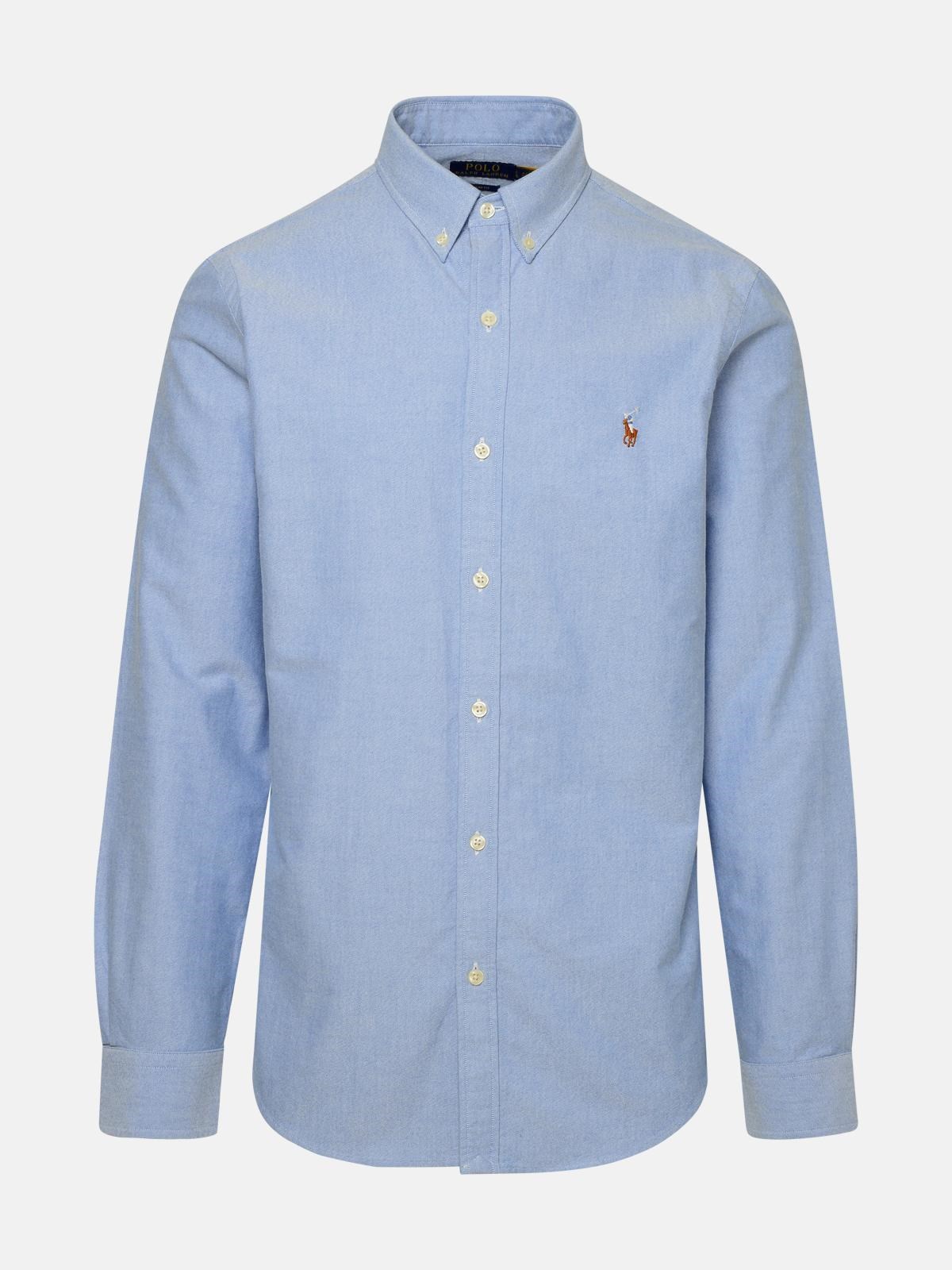 POLO RALPH LAUREN Light Blue Oxford Cotton Shirt