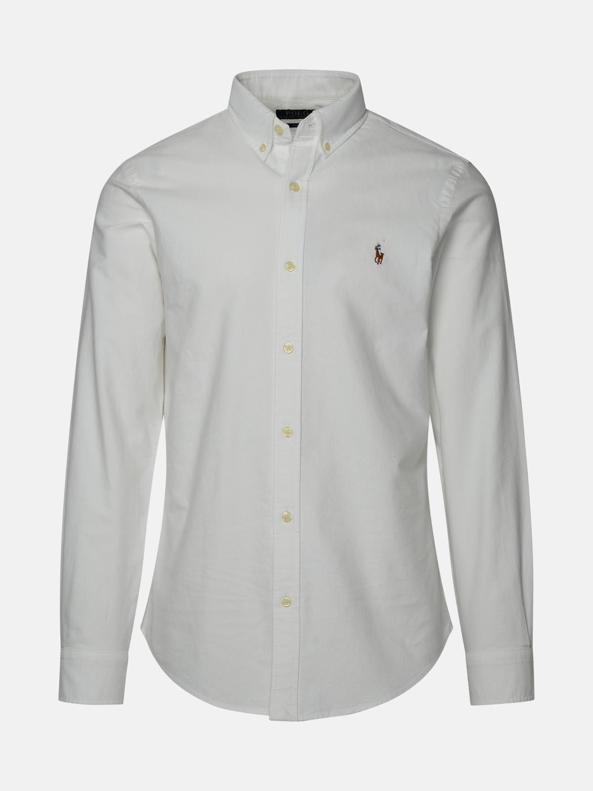 POLO RALPH LAUREN Oxford Shirt In White Cotton