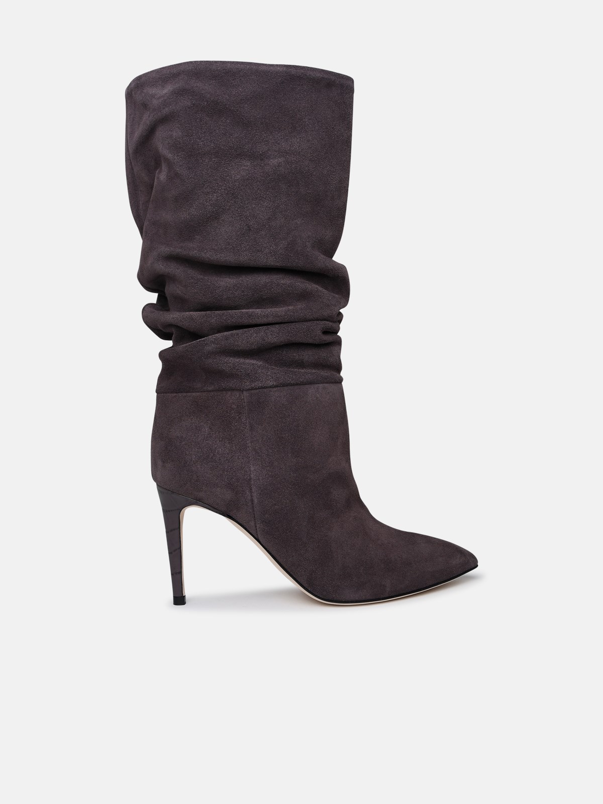Paris Texas Slouchy 85 Grey Suede Boots