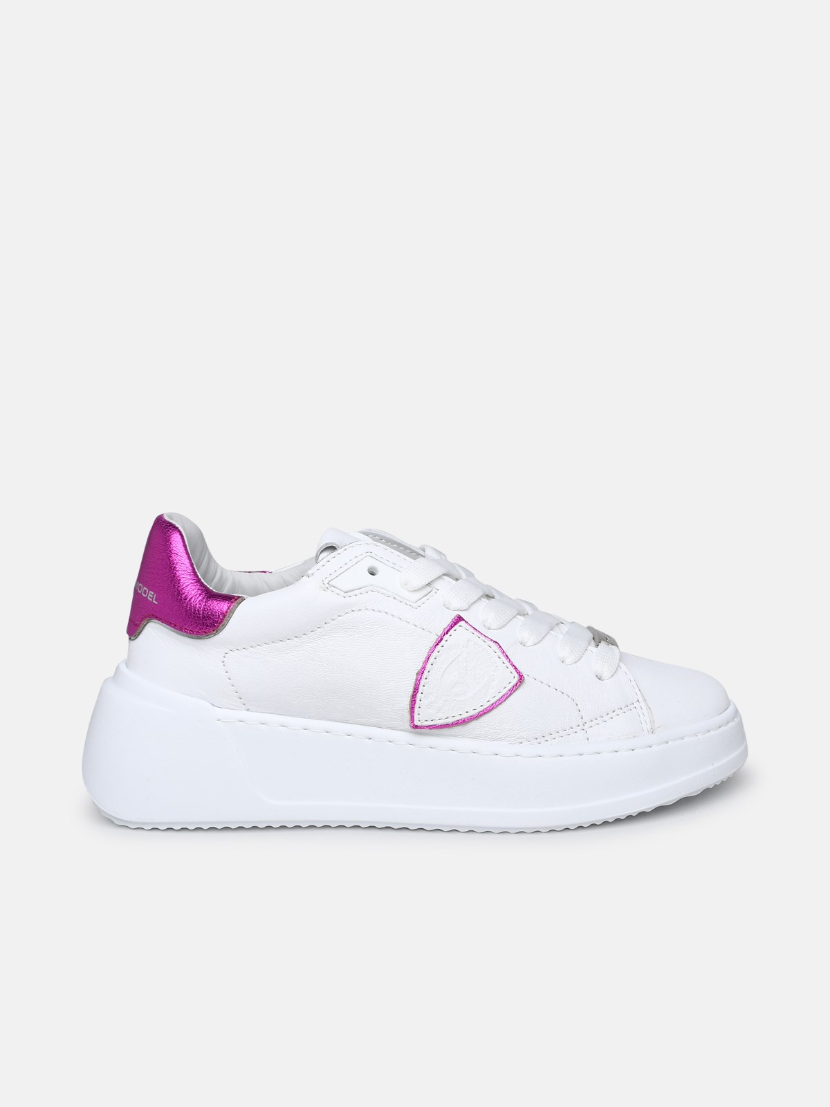 Philippe Model Temple Leather Lace-up Trainers In White