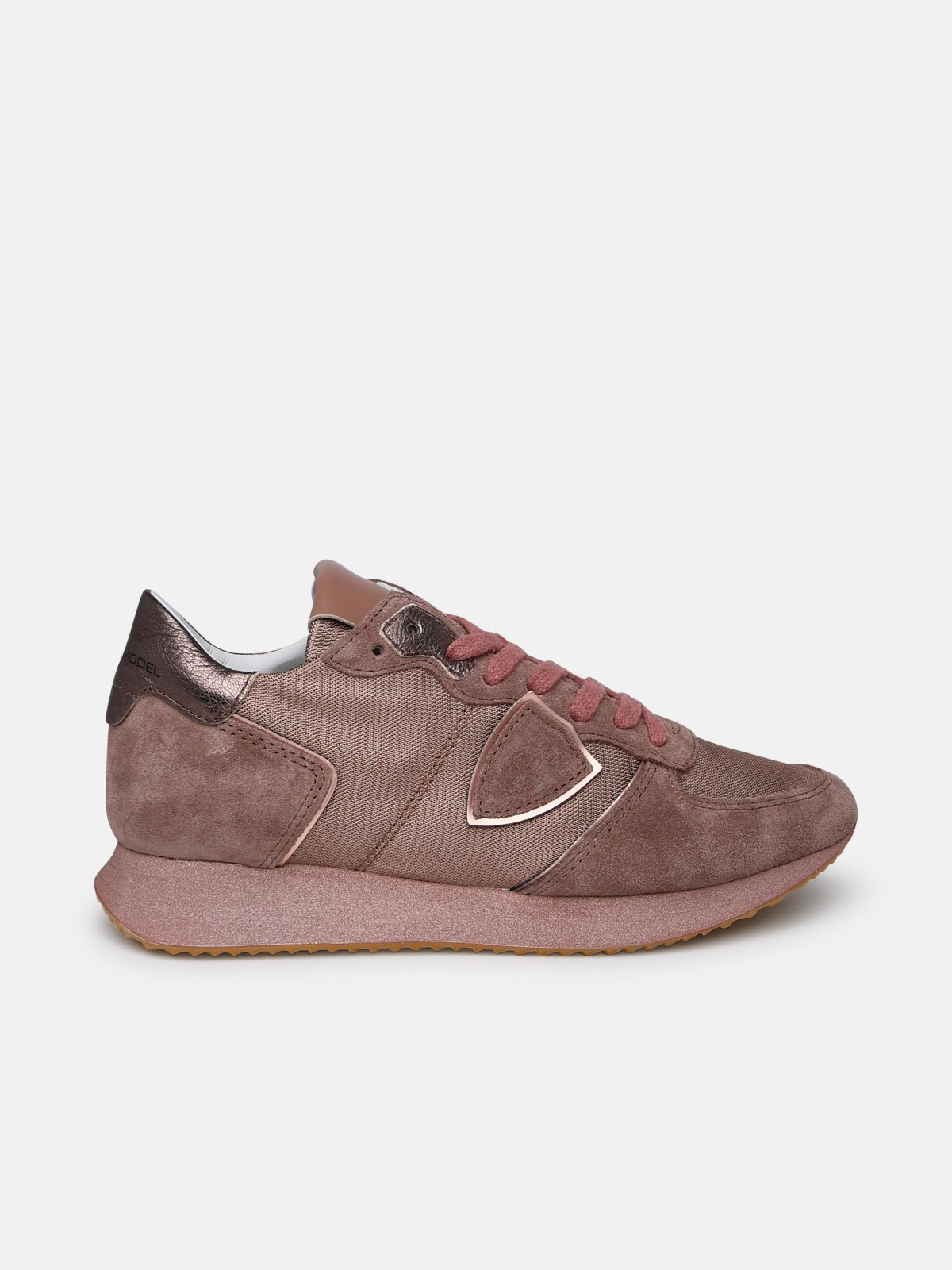 Philippe Model Trpx Sneakers In Pink Technical Fabric Blend In Nude