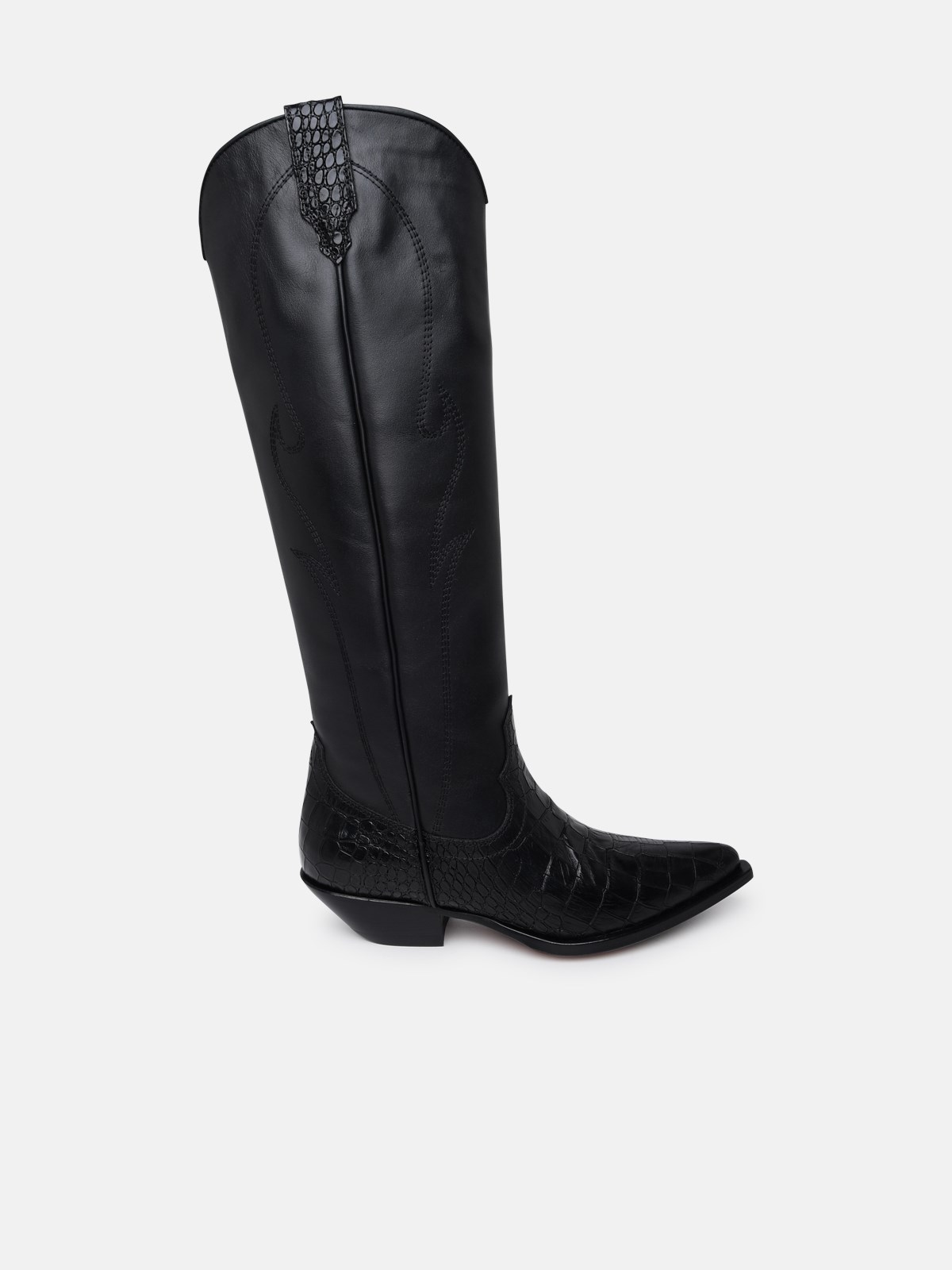 Sonora Rancho Black Leather Boots
