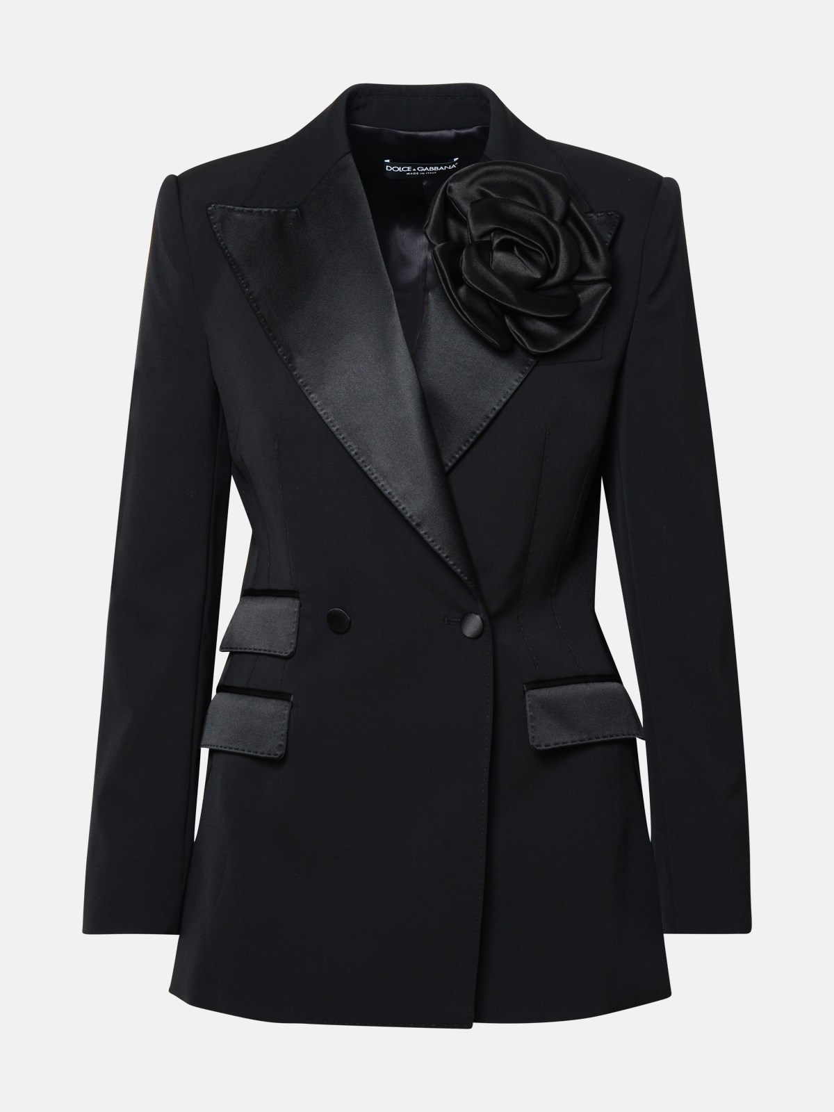 Dolce & Gabbana Blazer In Black Virgin Wool Blend