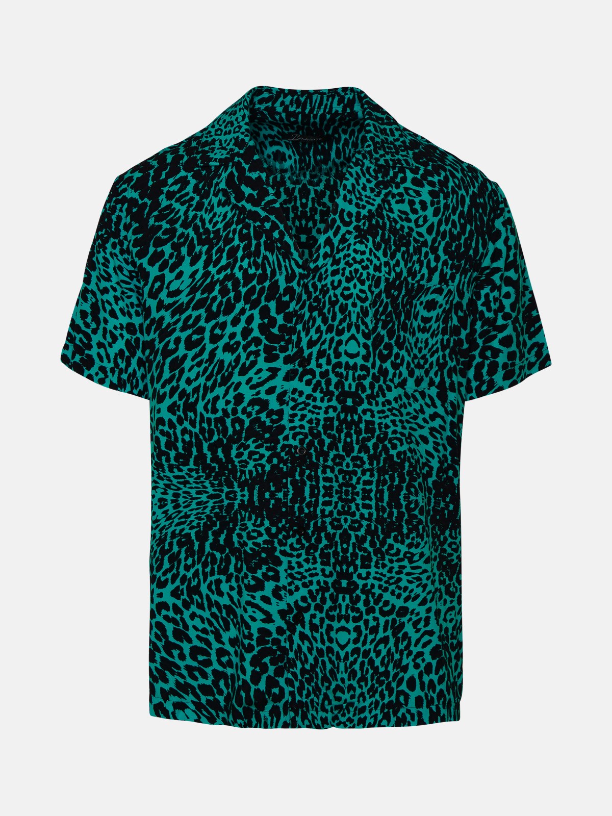 Benevierre Leopard Viscose Leo Shirt In Light Blue