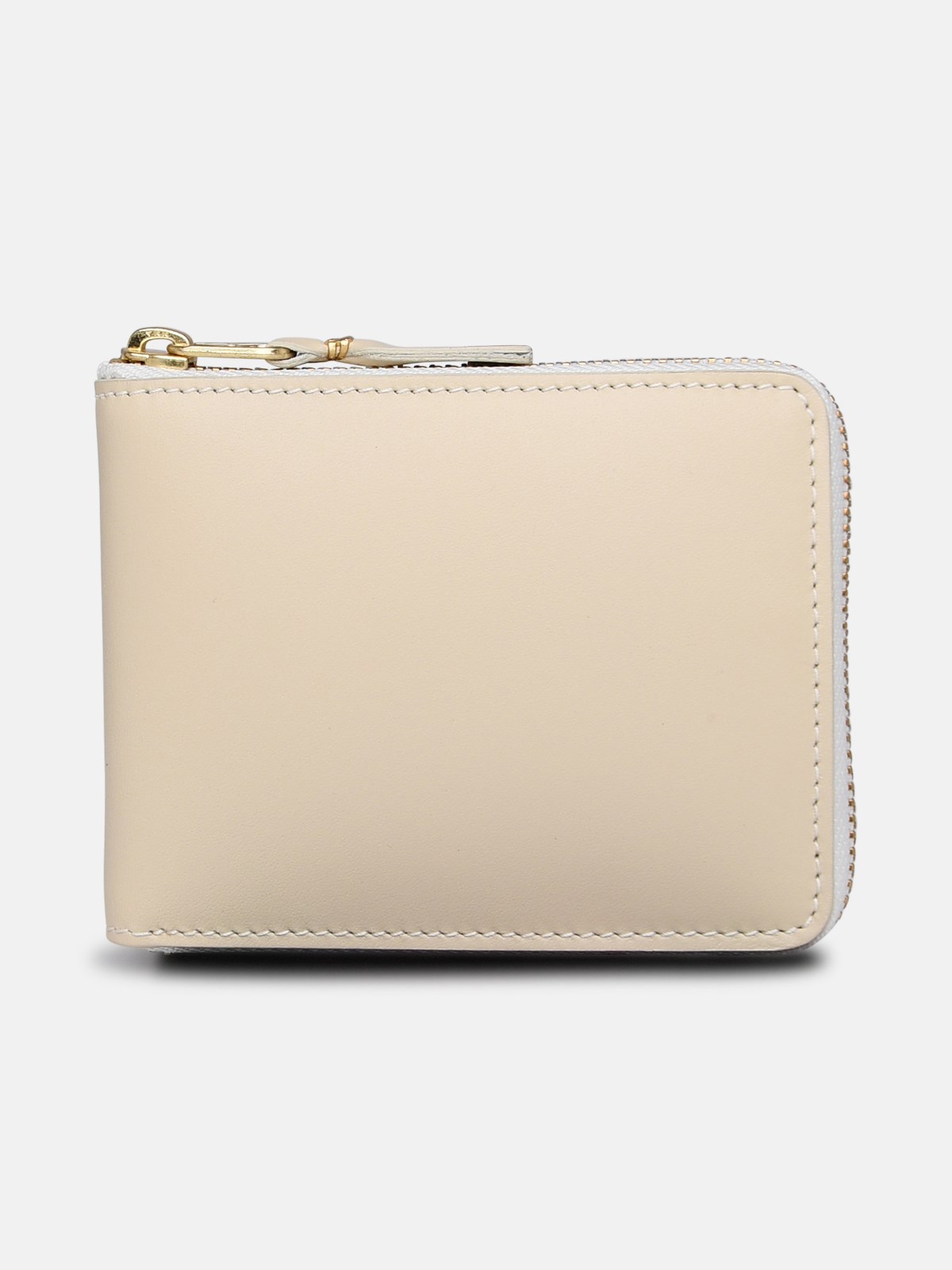 Comme Des Garçons Ivory Leather Wallet In Cream