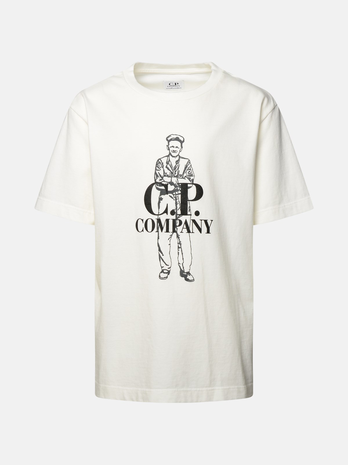 C.p. Company T-shirt Stampa In White