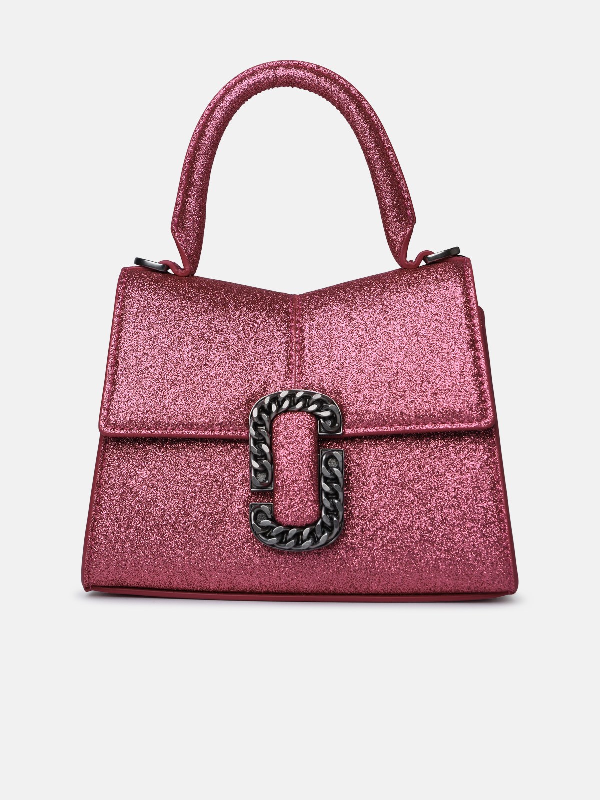 Marc Jacobs (the) 'st. Marc' Pink Glitter Leather Bag In Fuchsia