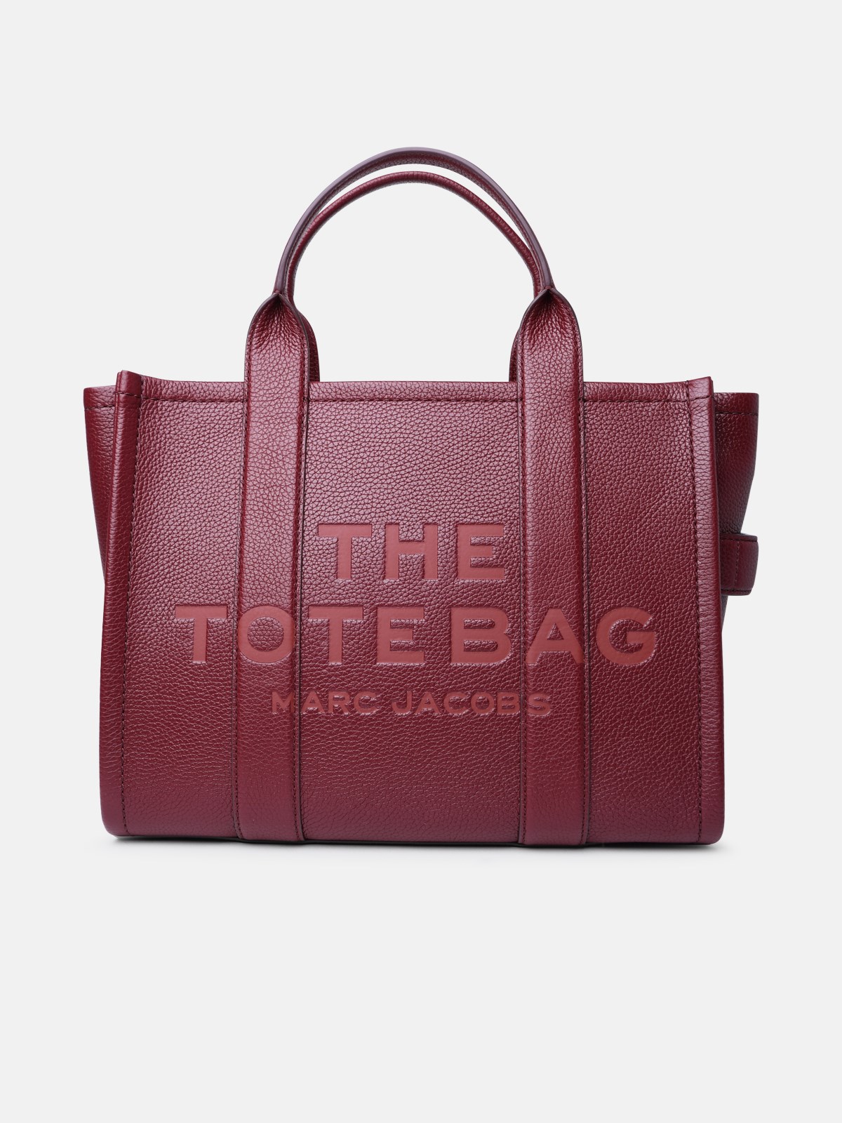 Shop Marc Jacobs Medium 'tote' Cherry Leather Bag In Bordeaux
