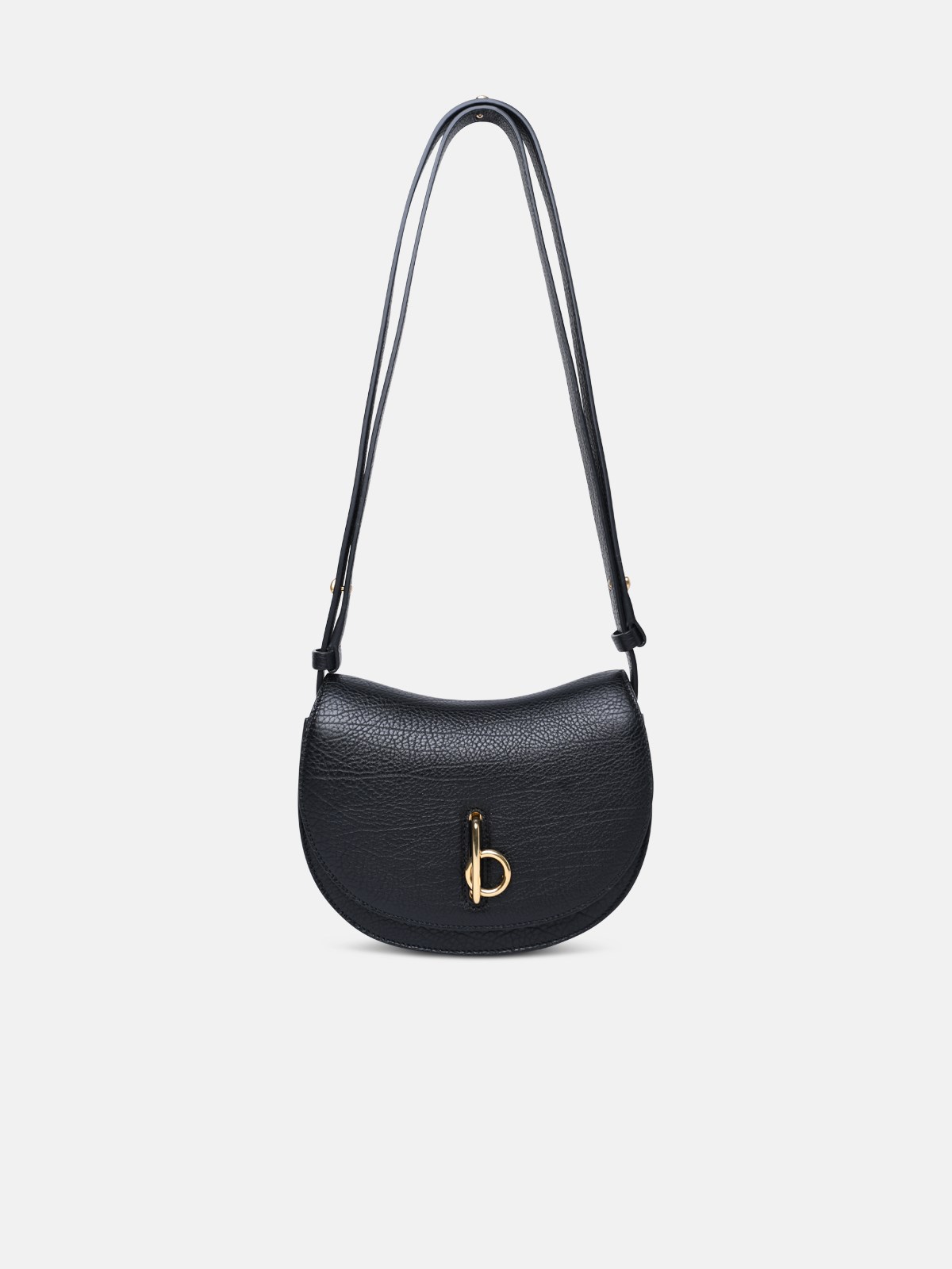 Shop Burberry 'rocking Horse' Black Leather Mini Bag