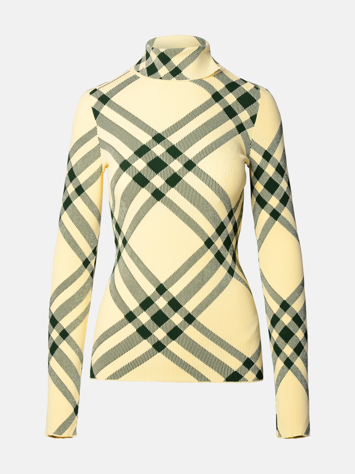 Burberry Ivory Viscose Blend Turtleneck Sweater