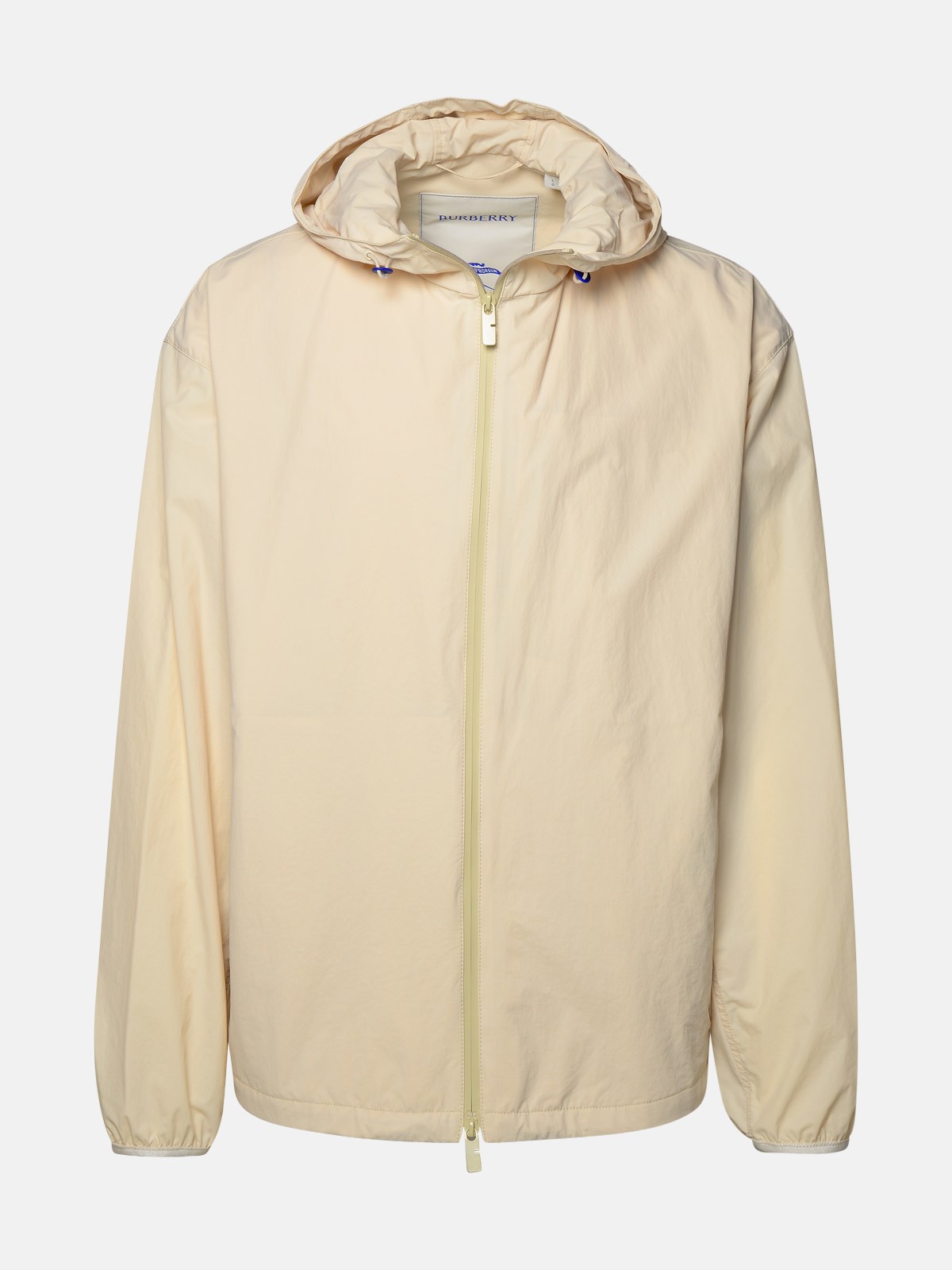 Shop Burberry Cream Nylon Jacket