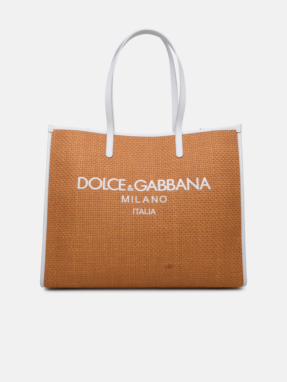 Dolce & Gabbana Shopping Rafia In Beige