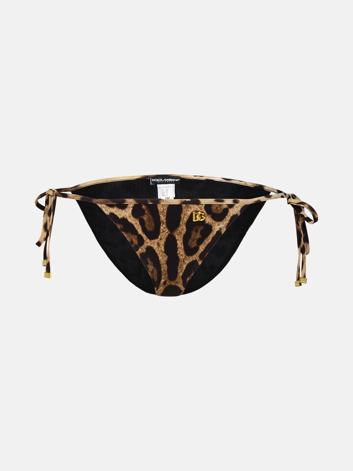 Dolce & Gabbana Kids' Brown Polyamide Blend Bikini Bottoms