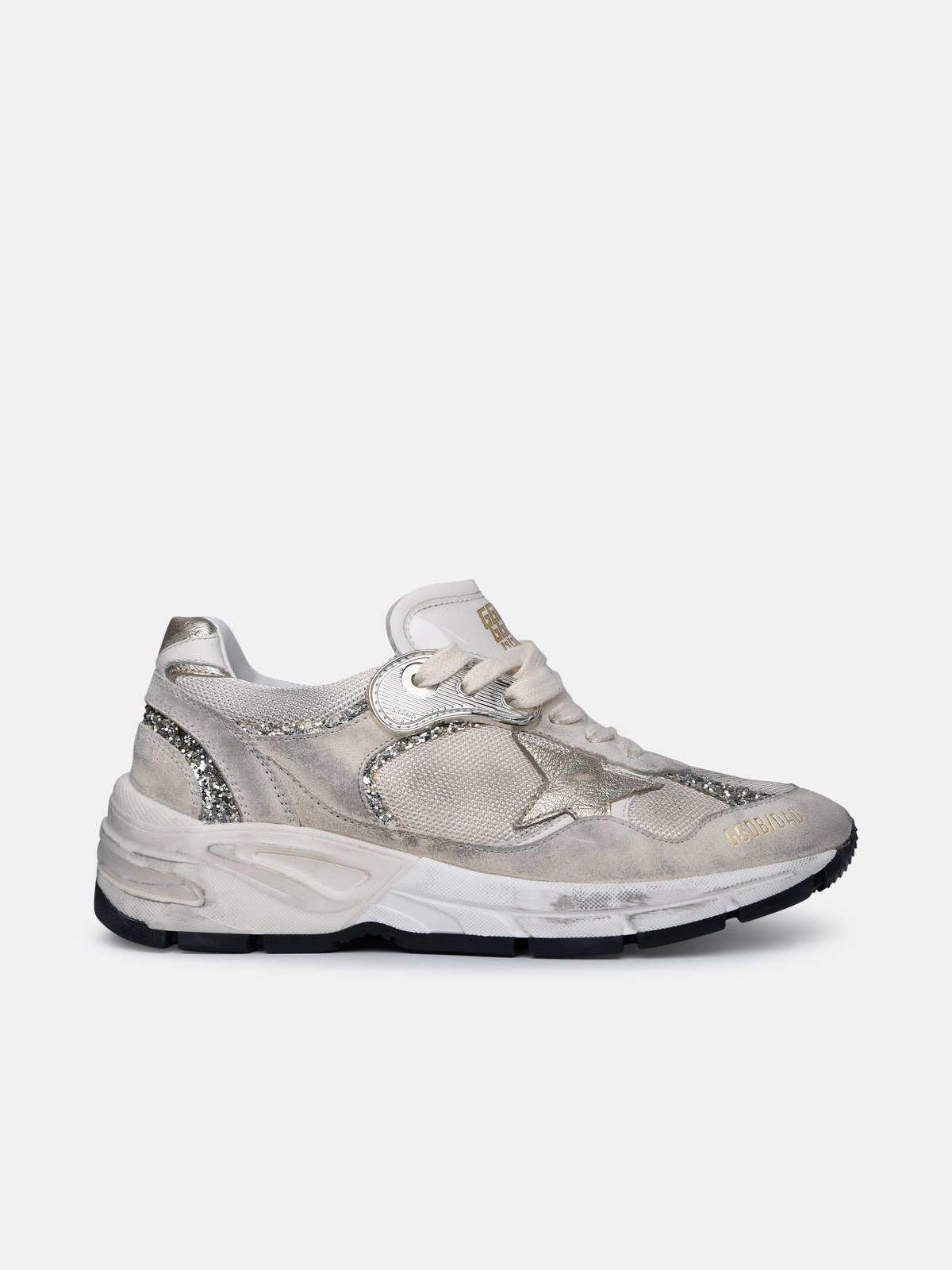 Golden Goose 'running Sole' Ivory Leather Sneakers
