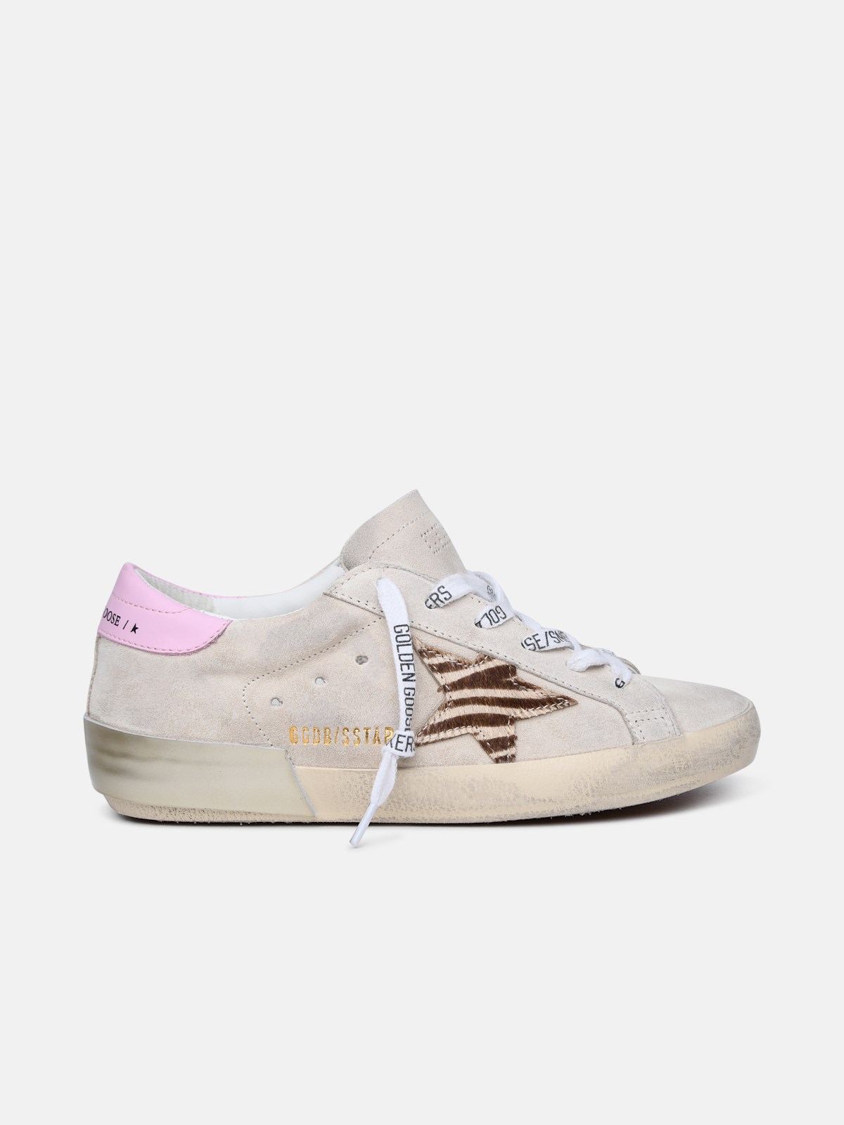 GOLDEN GOOSE 'SUPER-STAR CLASSIC' CREAM LEATHER SNEAKERS 