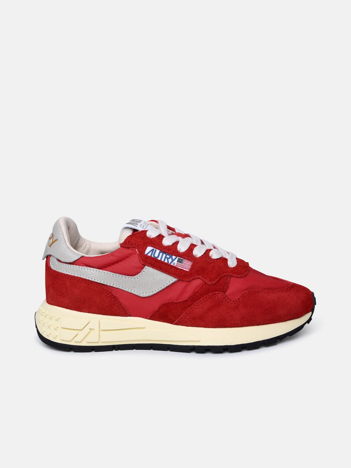 Autry Red Suede Blend Sneakers